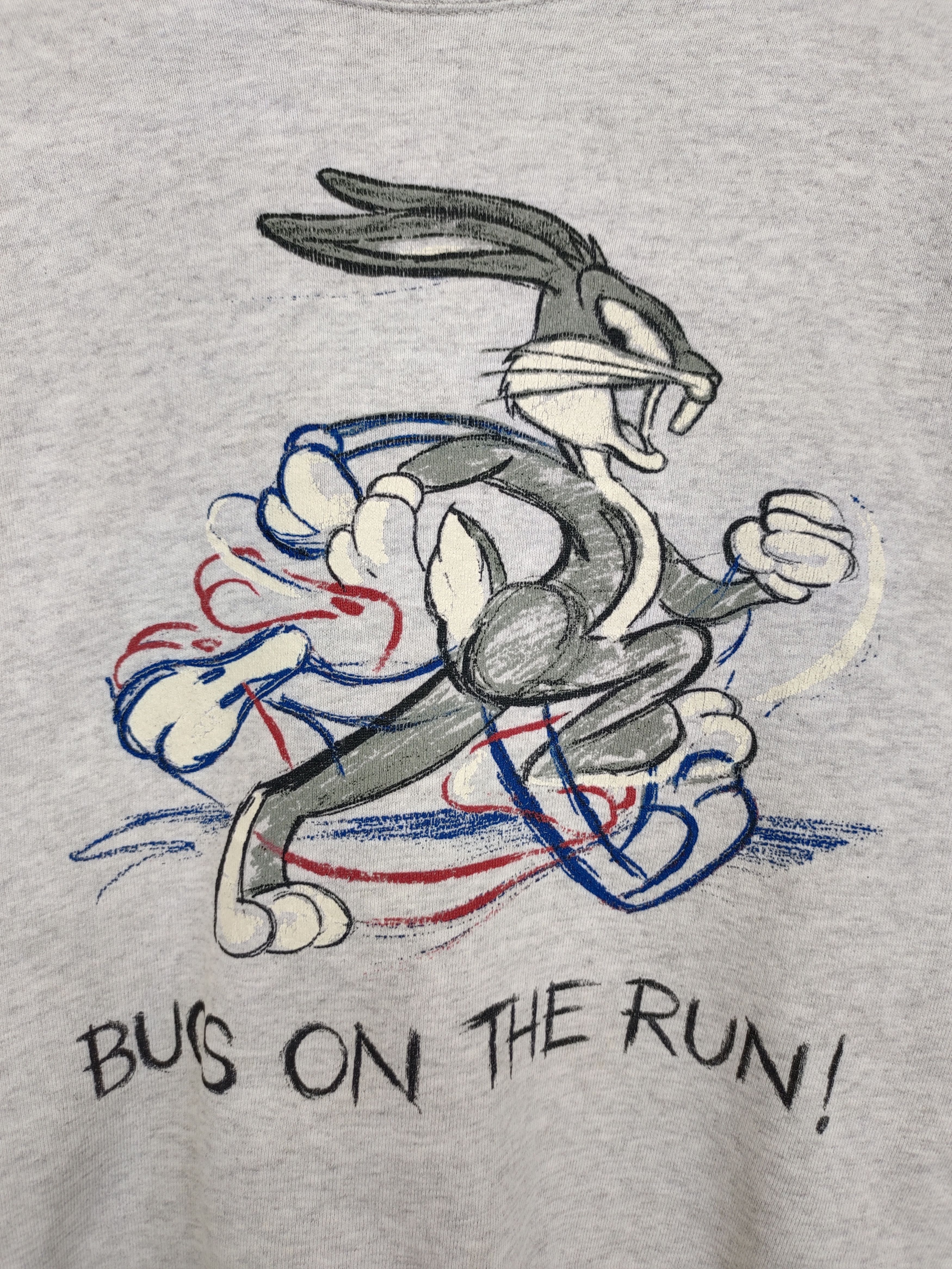 Cartoon Network 90s LOONEY TUNES "Bugs On The Run!" Distressed Sweatshirt Size US L / EU 52-54 / 3 - 7 Thumbnail