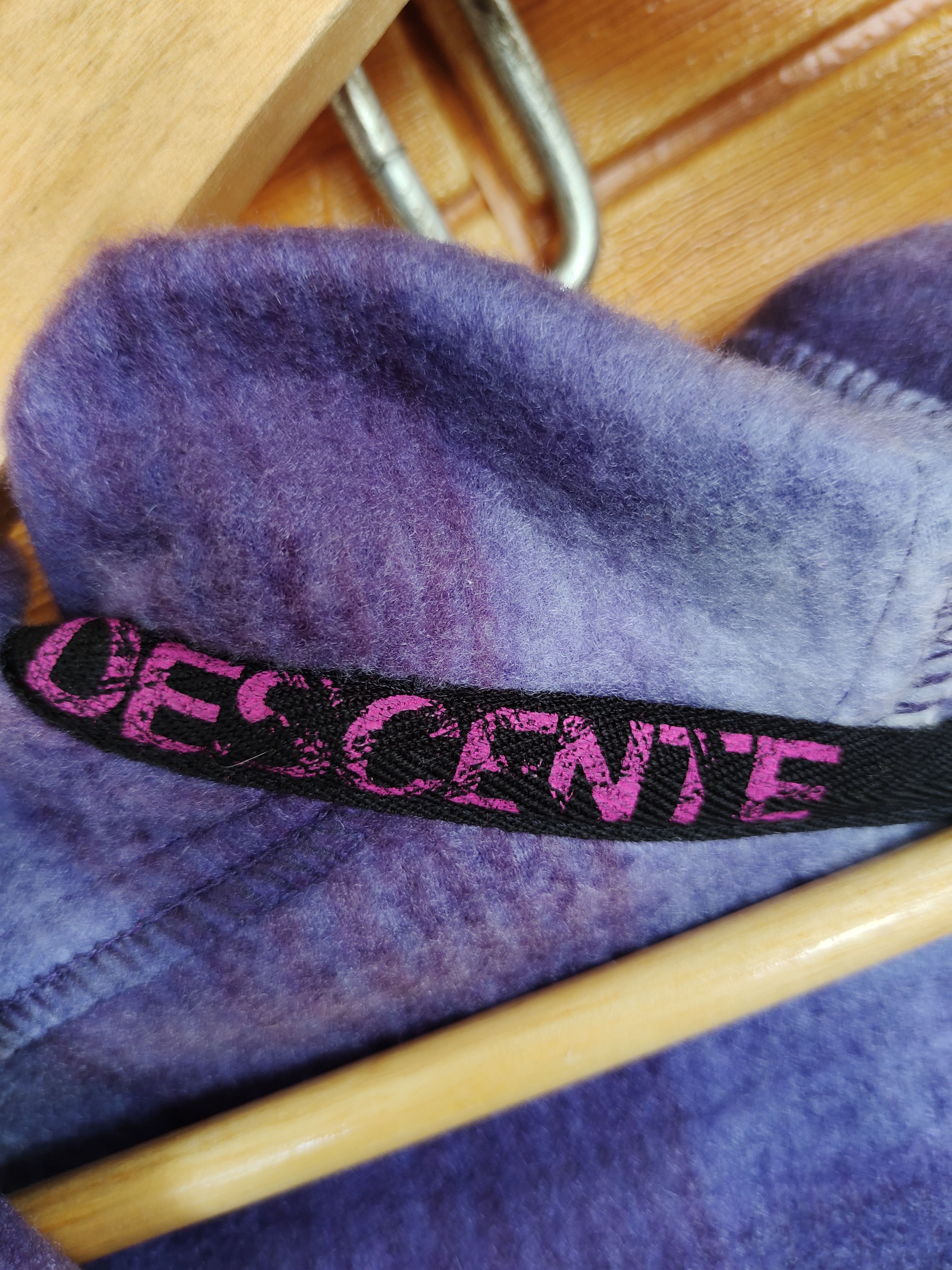 Japanese Brand DESCENTE Checkered Fleece Sleeveless Hoodies Jacket Size US L / EU 52-54 / 3 - 14 Thumbnail
