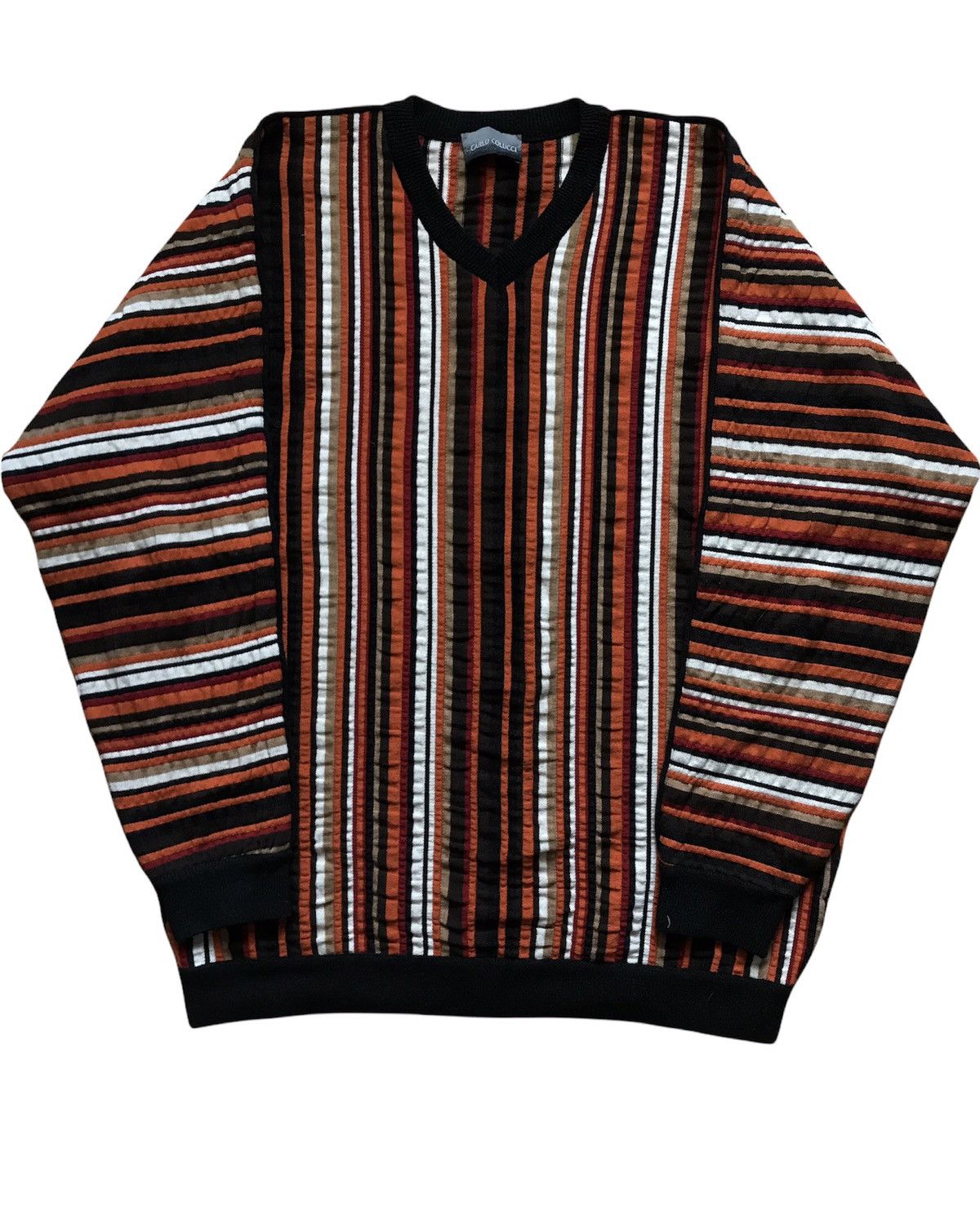 Carlo Colucci multicolour sweater logo striped