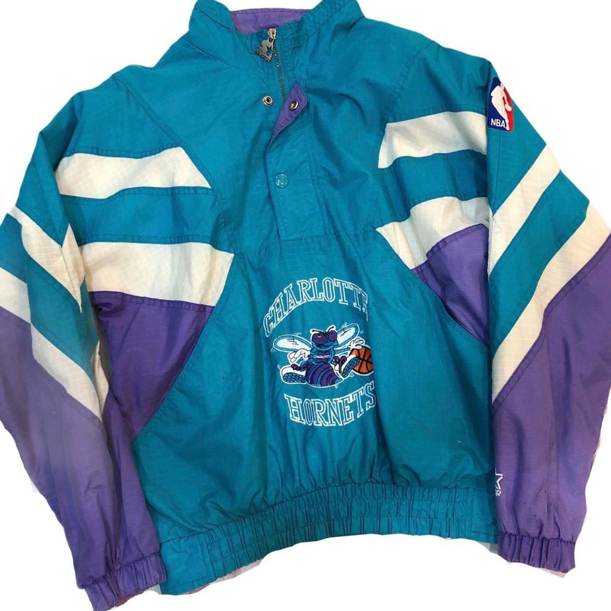 Charlotte Hornets Printed 90's Starter NBA Jacket - RockStar Jacket