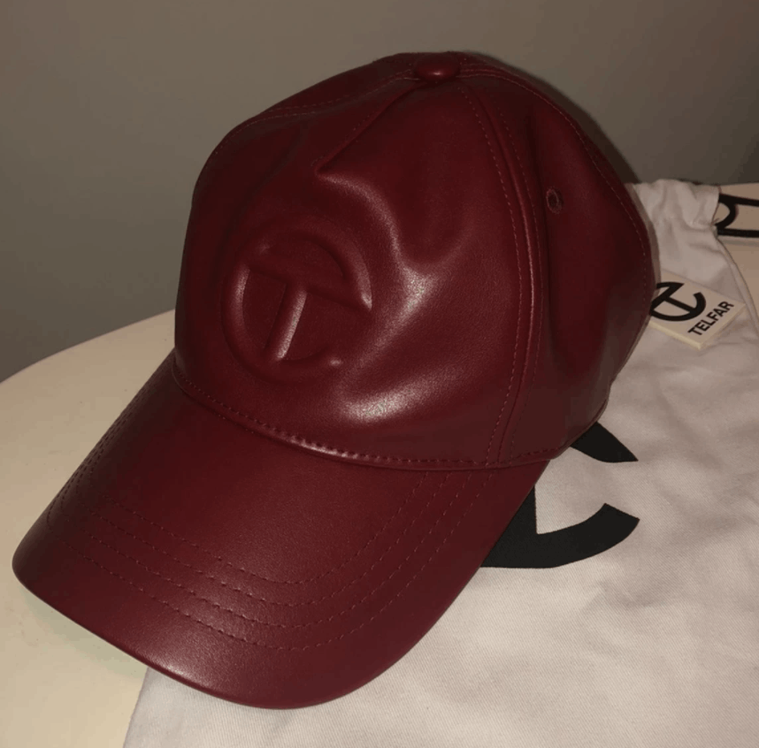 Telfar telfar oxblood logo embossed hat Grailed