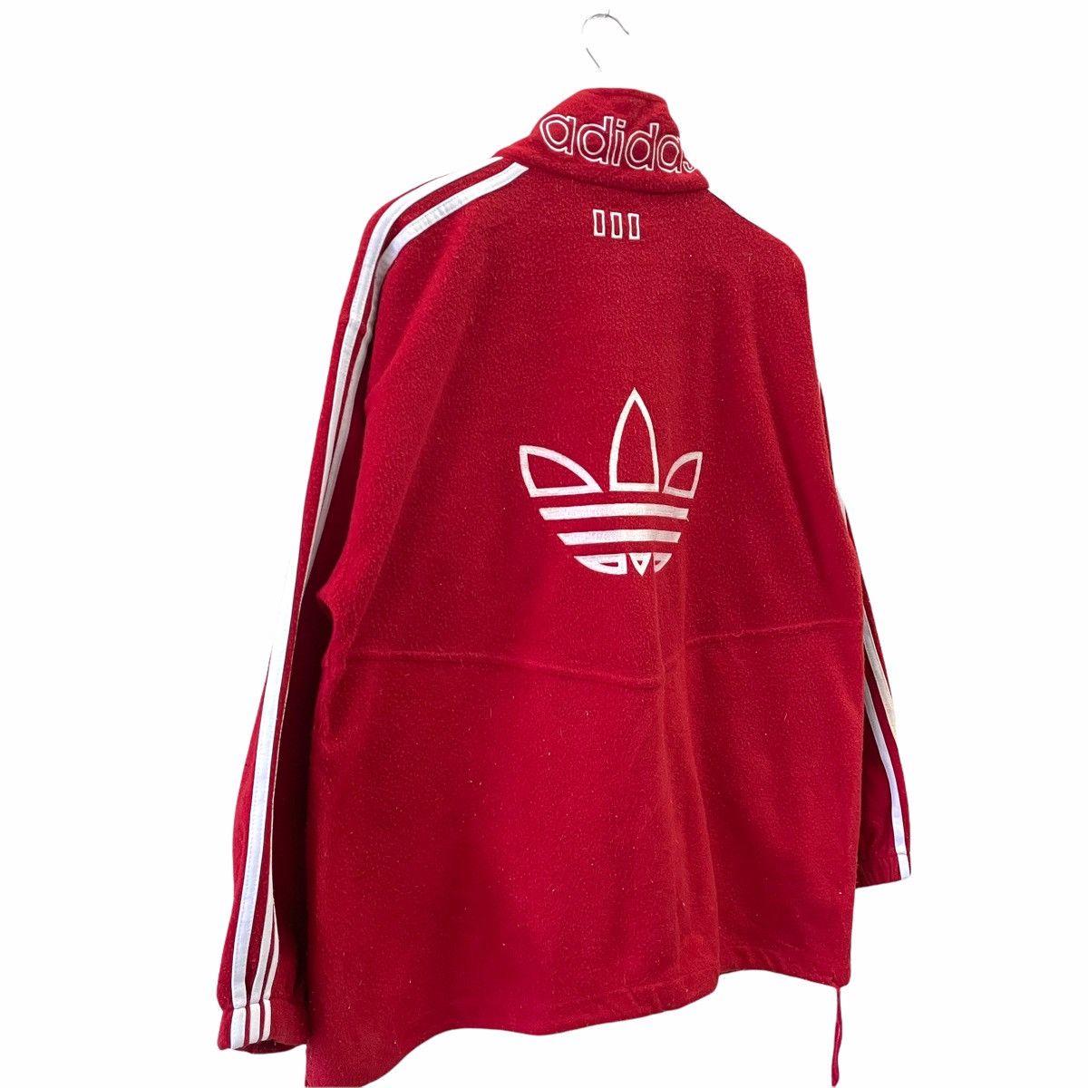 Adidas × Vintage 💥90s Adidas Fleece Jacket Fullzip Big Logo Size US L / EU 52-54 / 3 - 4 Thumbnail