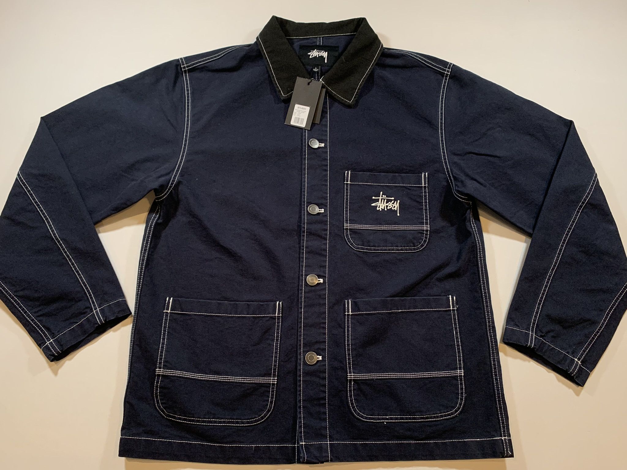 Streetwear × Stussy Stussy Brushed Moleskin Chore Jacket