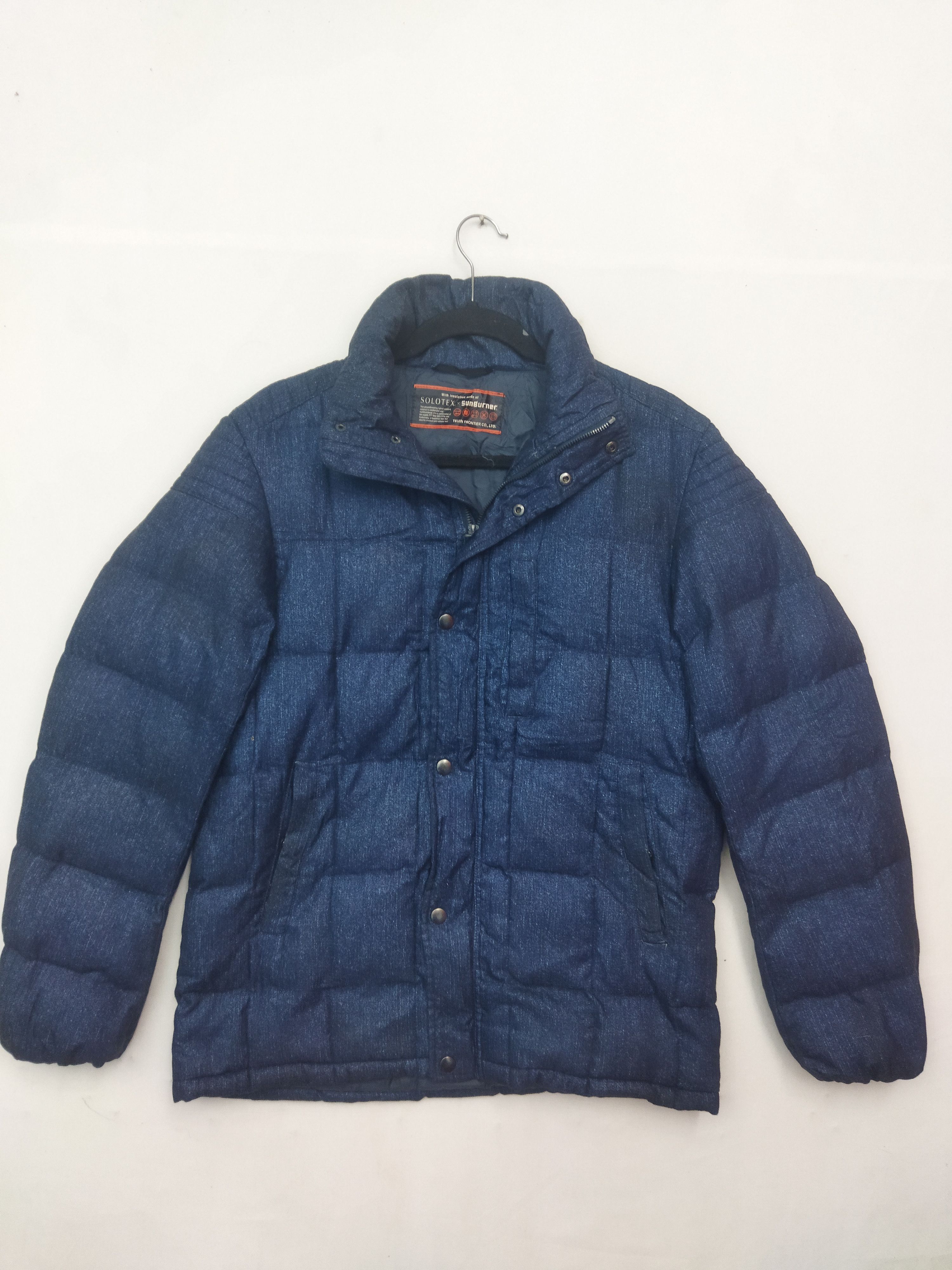 image of Solotex X Sunburner Avail Puffer Denim Design Sweater Jacket, Men's (Size Large)