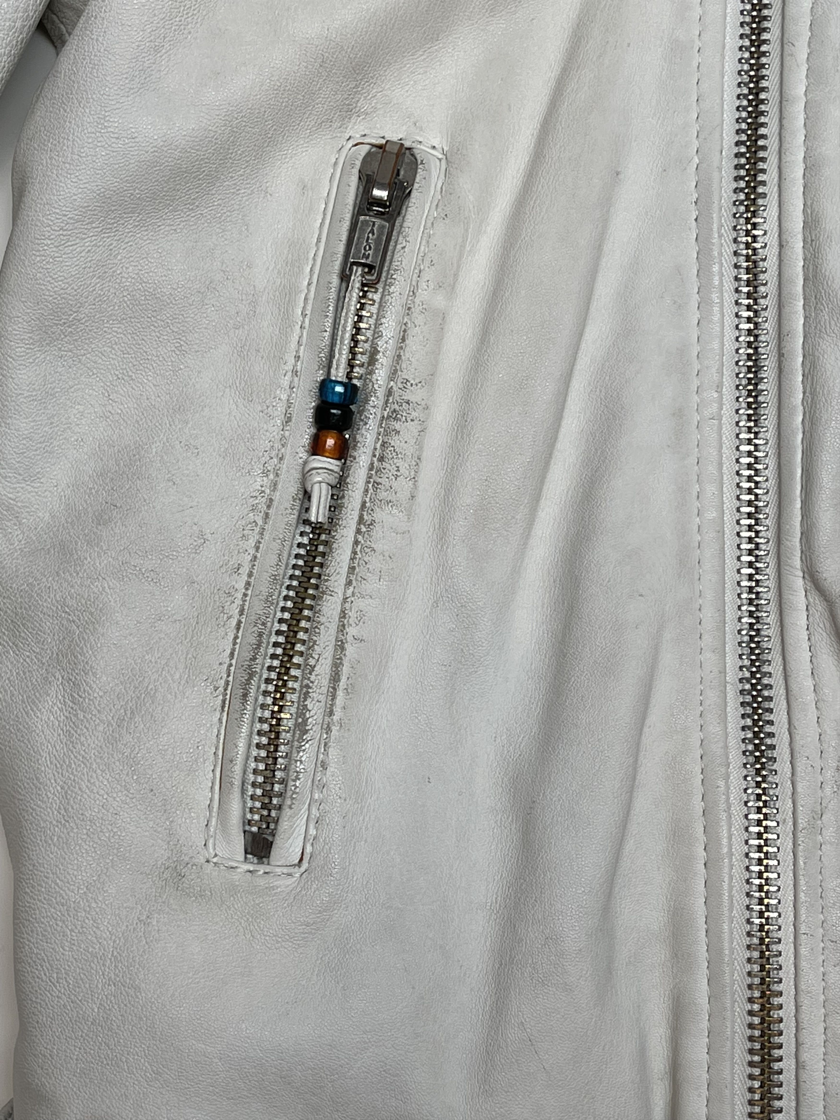 Blk Dnm BLK DNM White Leather jacket Size US M / EU 48-50 / 2 - 4 Thumbnail