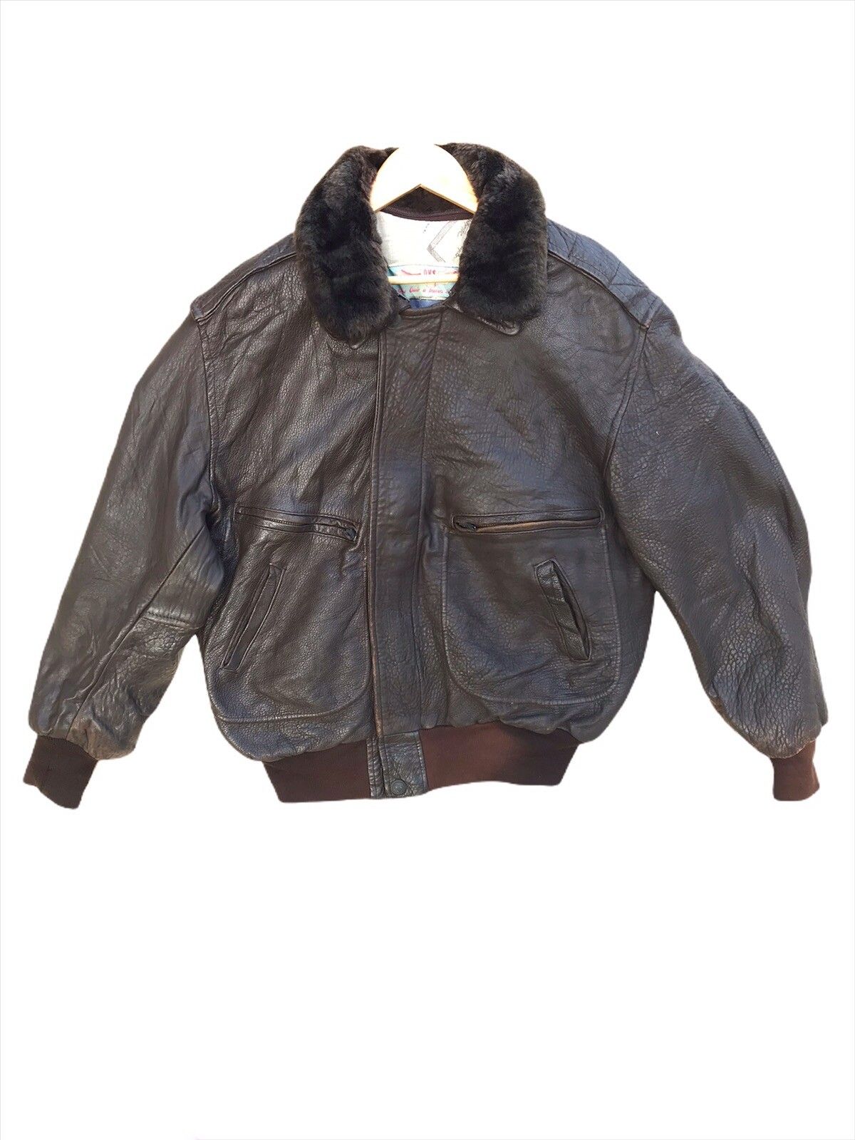 Vintage Vintage Leather Jacket Flying Squad Cuir Paris Japanes Brand ...