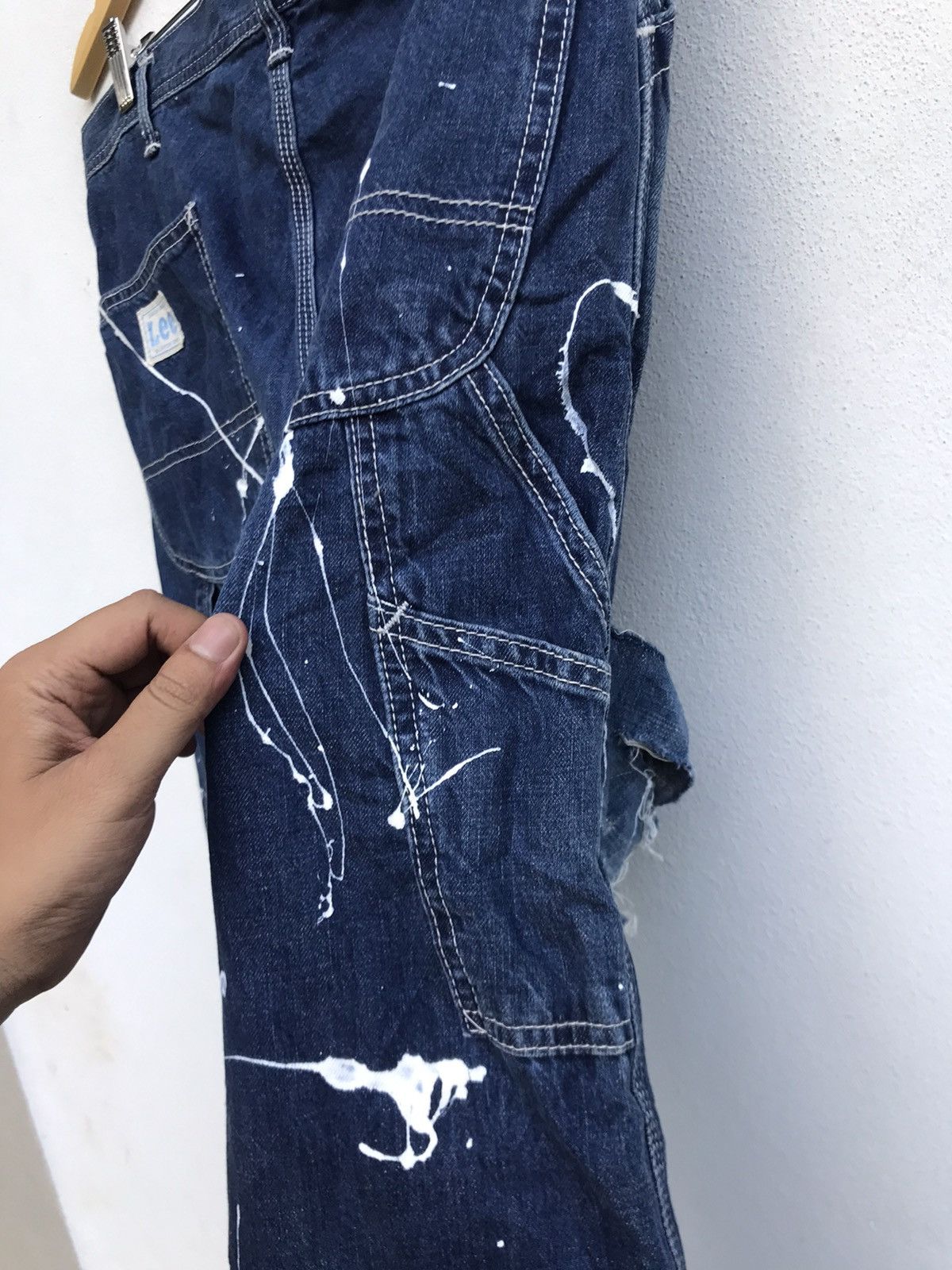 Lee Distressed Lee Paint Splatter Painter Cropped Pants Size US 36 / EU 52 - 11 Thumbnail