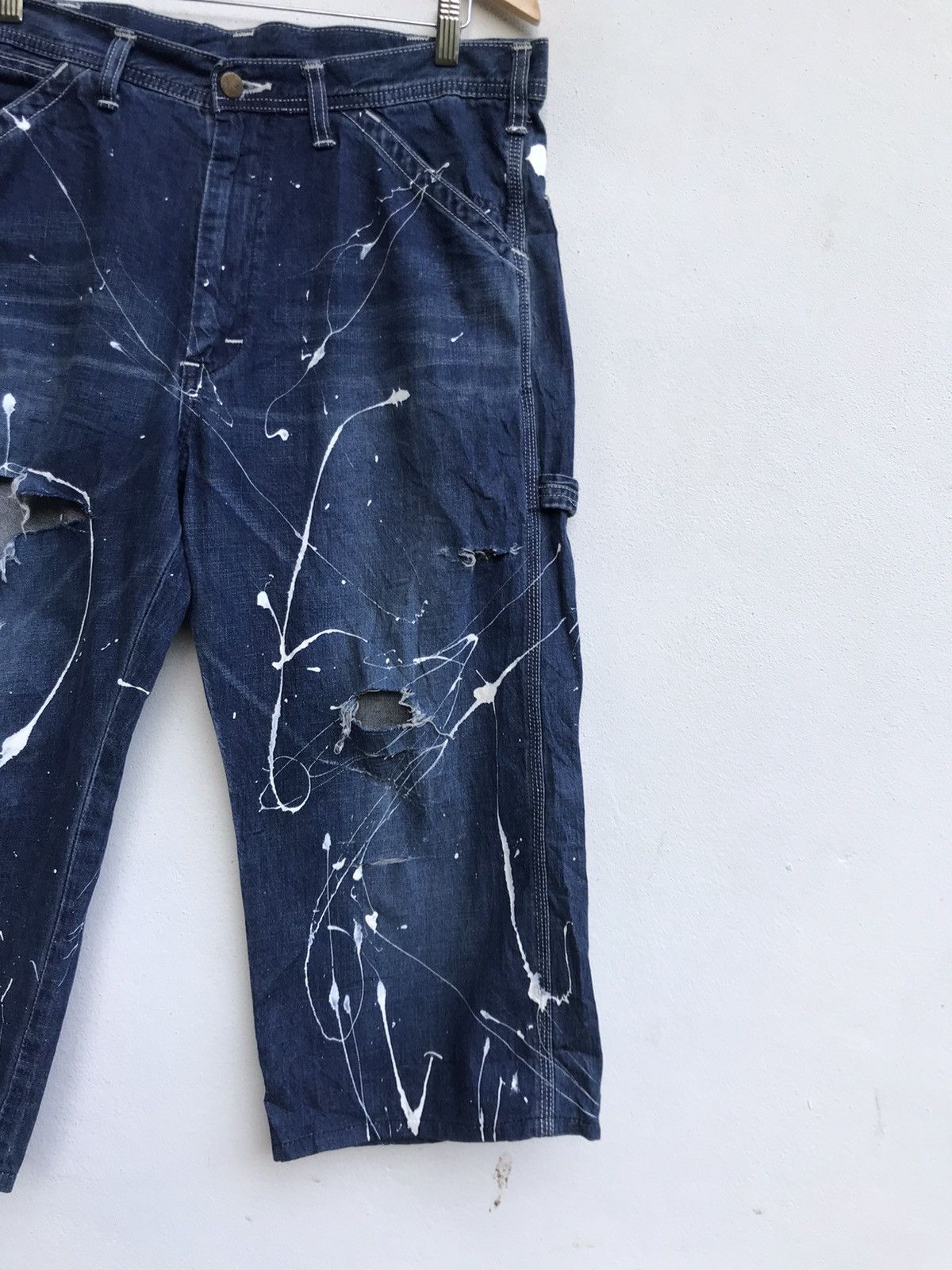 Lee Distressed Lee Paint Splatter Painter Cropped Pants Size US 36 / EU 52 - 5 Thumbnail