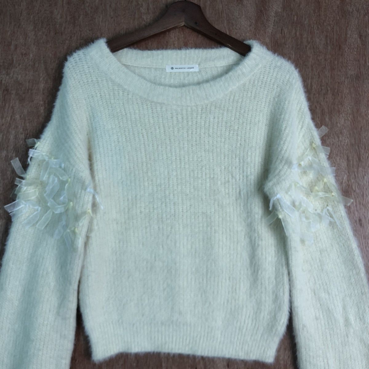 Homespun Knitwear DLL Majestic Legon shaggy fur Mohair Knitwear #c236 Size M / US 6-8 / IT 42-44 - 3 Thumbnail