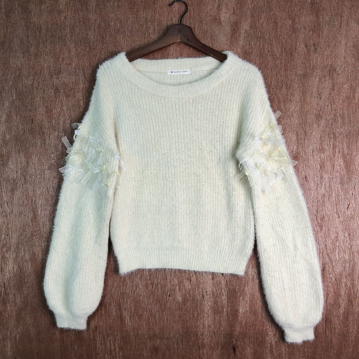 Homespun Knitwear DLL Majestic Legon shaggy fur Mohair Knitwear #c236 Size M / US 6-8 / IT 42-44 - 1 Thumbnail