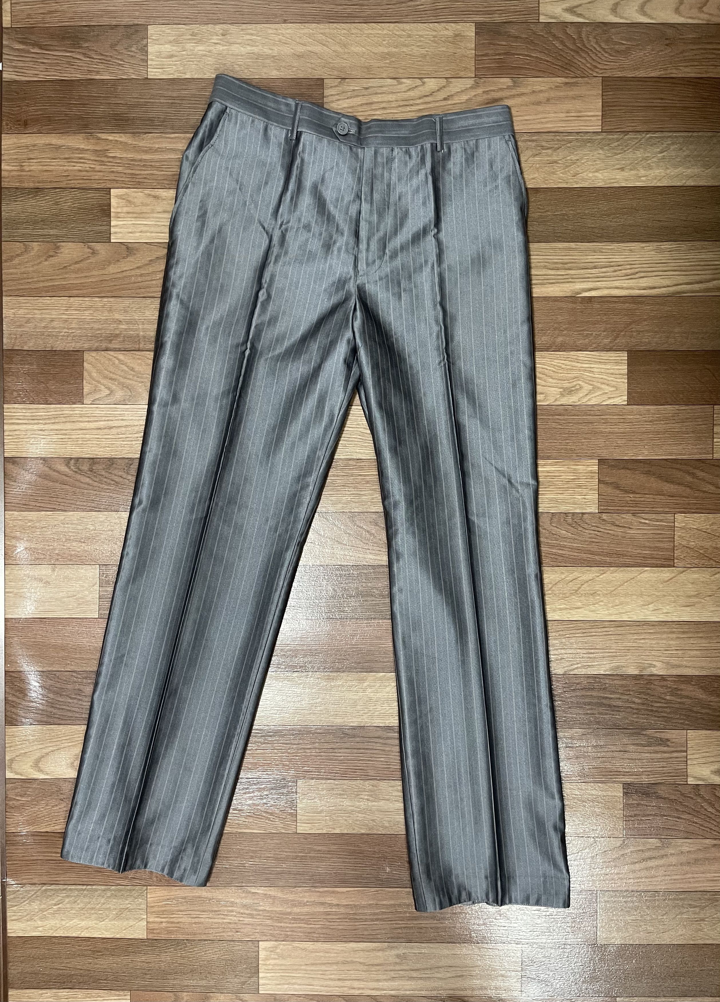 Silver wool trousers