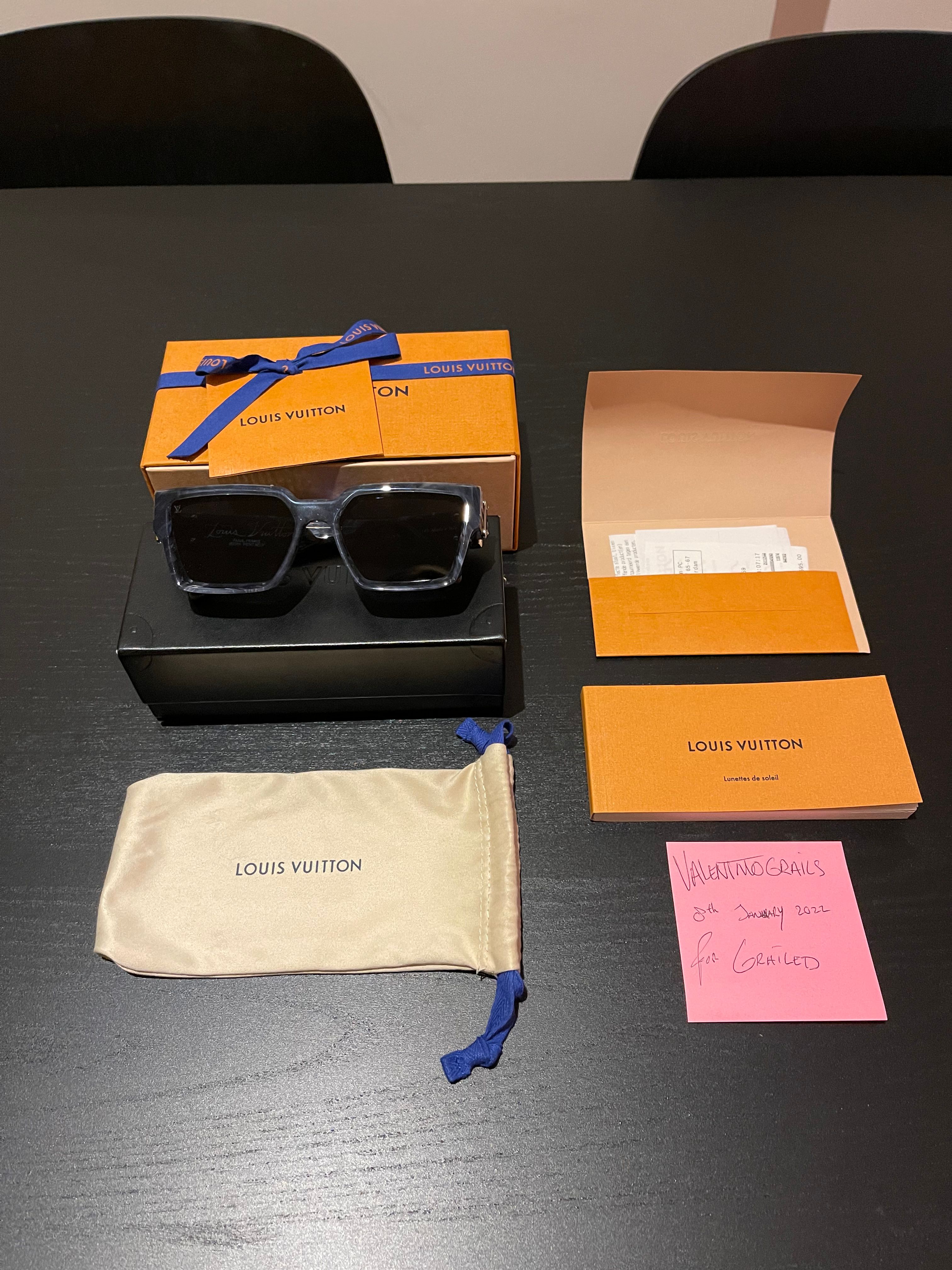 realpopsmoke wearing 🕶Louis Vuittonl 1.1 Millionaires Sunglasses ($890) 🦺Louis  Vuitton Puffer Leather Gilet ($7350) 👕Chrome Hearts Print…