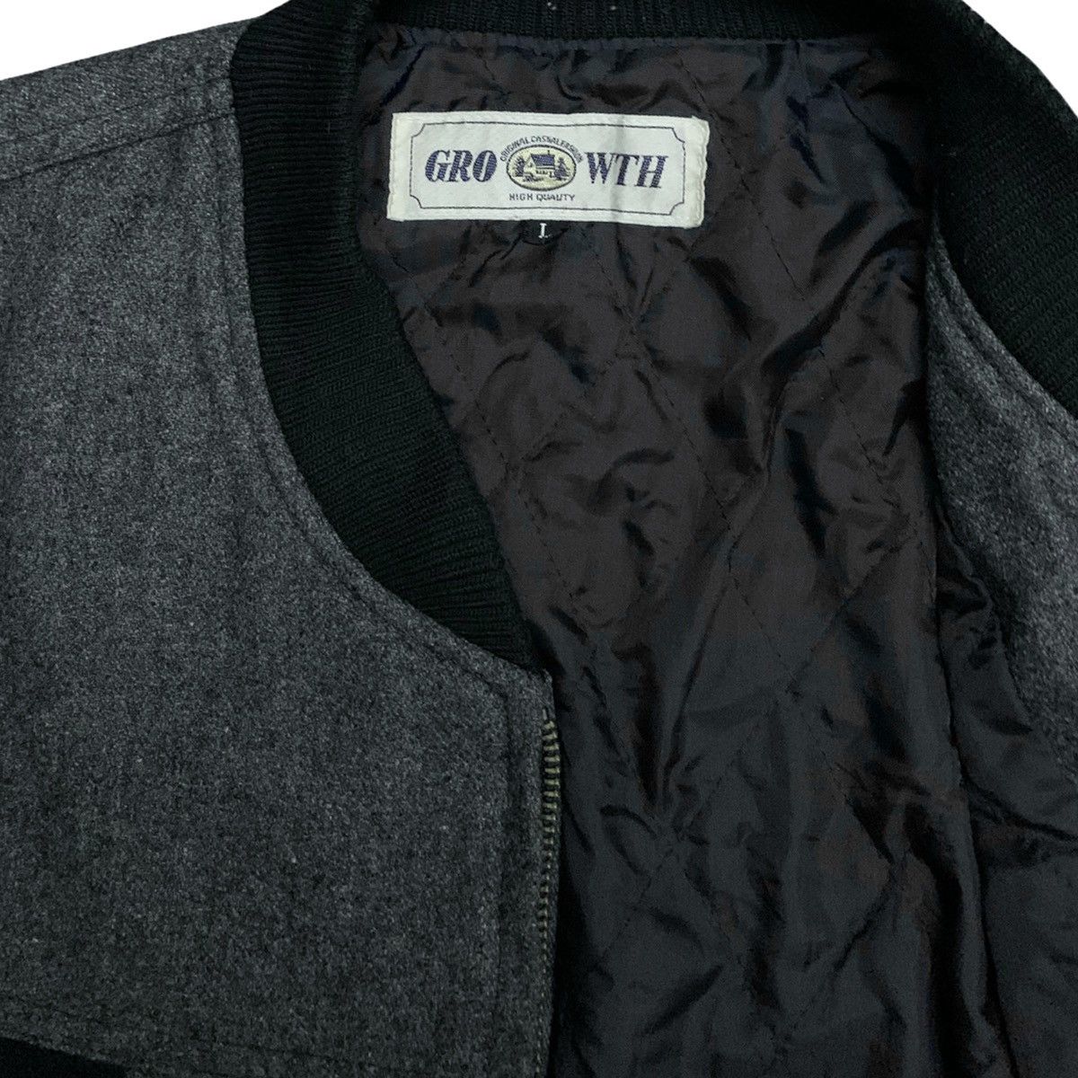 Japanese Brand Growth Zip Up Wool Bomber Jacket Size US L / EU 52-54 / 3 - 4 Thumbnail