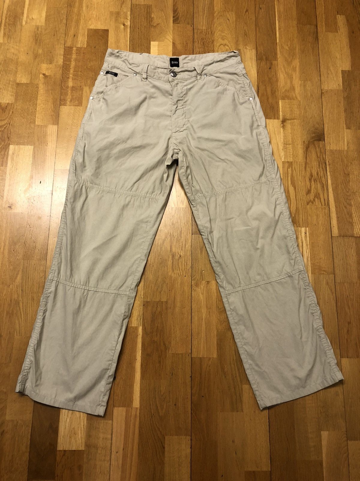 Vintage HUGO BOSS CLASSIC VINTAGE MINER BEIGE CASUAL PANTS | Grailed