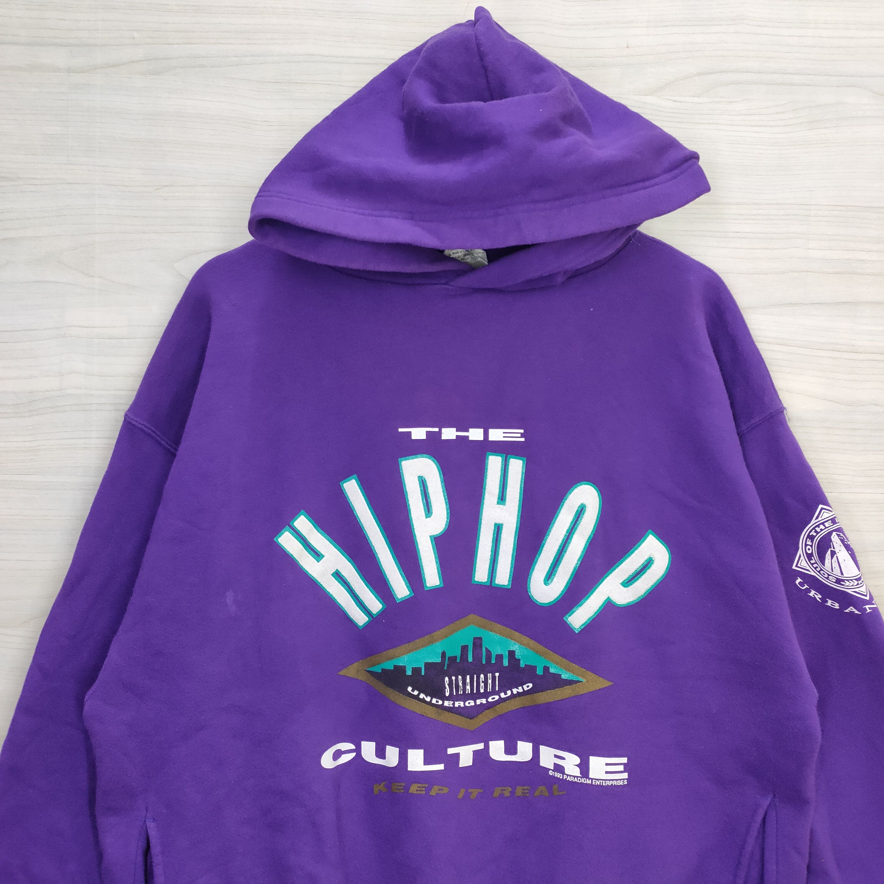 Vintage 90s Paradigm Enterprises The Hip hop Culture Hoodie Large Size US L / EU 52-54 / 3 - 4 Thumbnail
