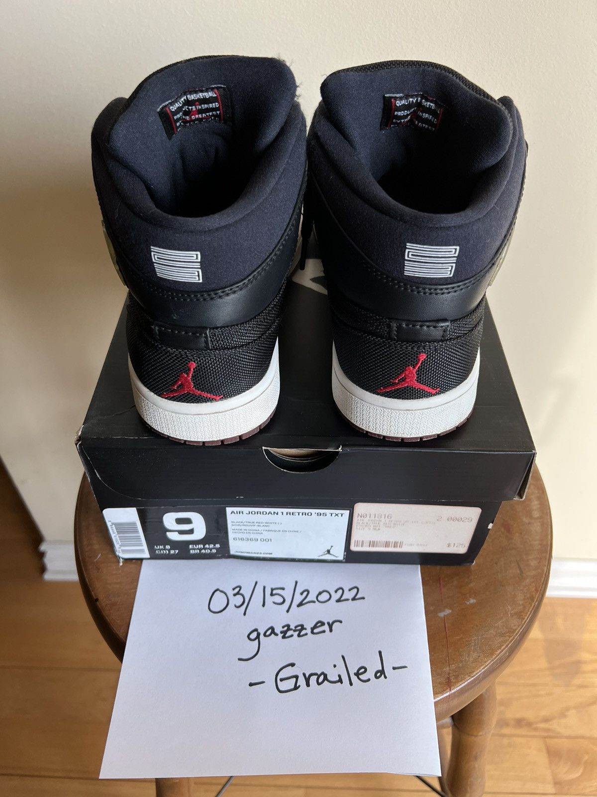 Jordan Brand Nike Air Jordan 1 Retro 95 Txt Bred Grailed