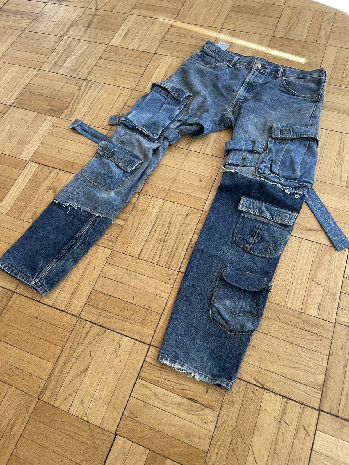 Kody Phillips Kody Phillips - Reconstructed Denim Jeans Size US 33 - 2 Thumbnail