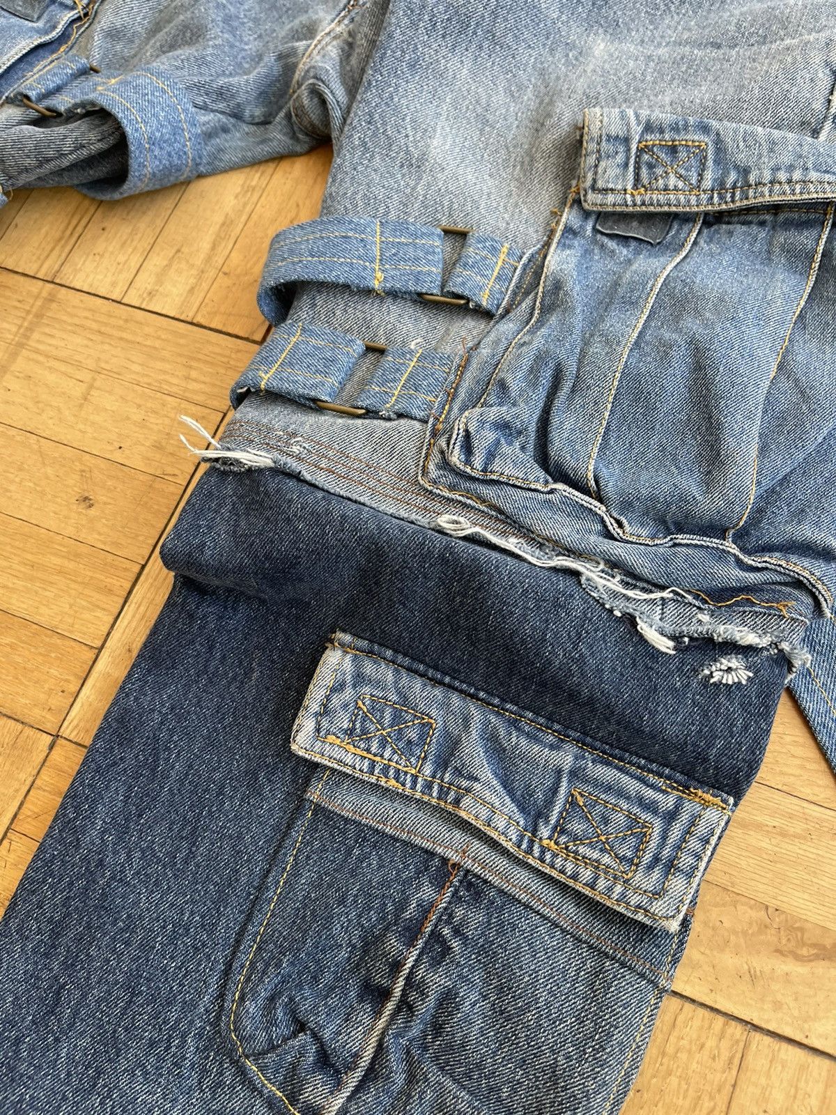 Kody Phillips Kody Phillips - Reconstructed Denim Jeans Size US 33 - 3 Thumbnail