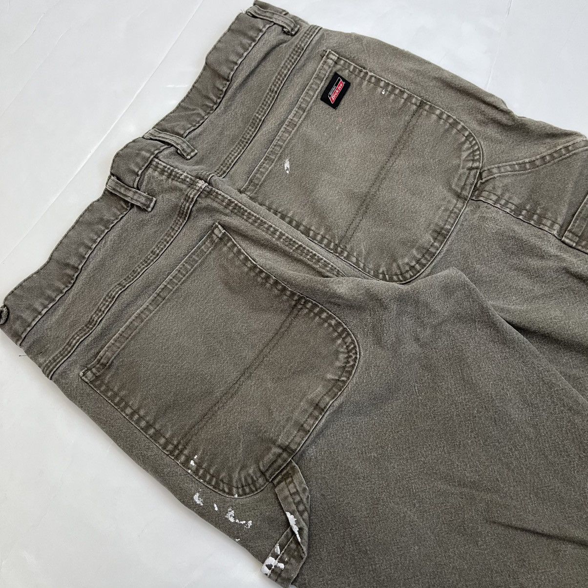 Dickies Distressed Painted Dickies Carpenter Pants Olive Stone Green Size US 32 / EU 48 - 8 Thumbnail