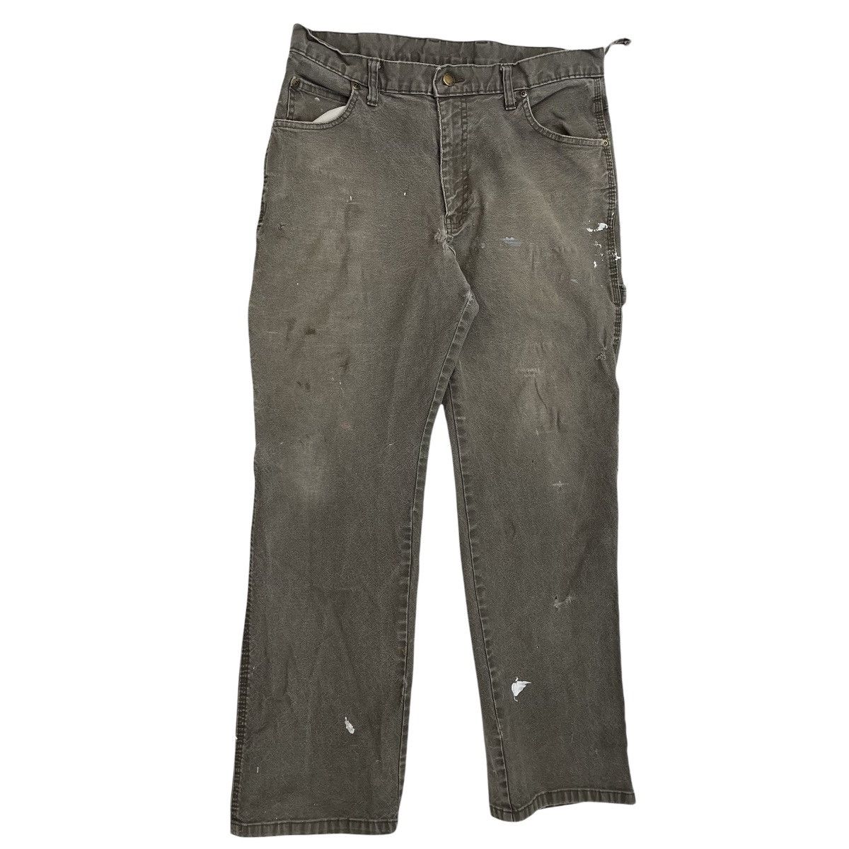 Dickies Distressed Painted Dickies Carpenter Pants Olive Stone Green Size US 32 / EU 48 - 1 Thumbnail