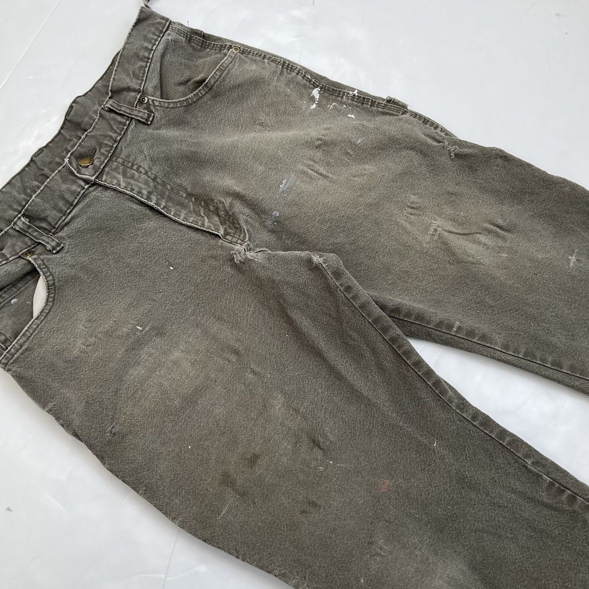 Dickies Distressed Painted Dickies Carpenter Pants Olive Stone Green Size US 32 / EU 48 - 4 Thumbnail