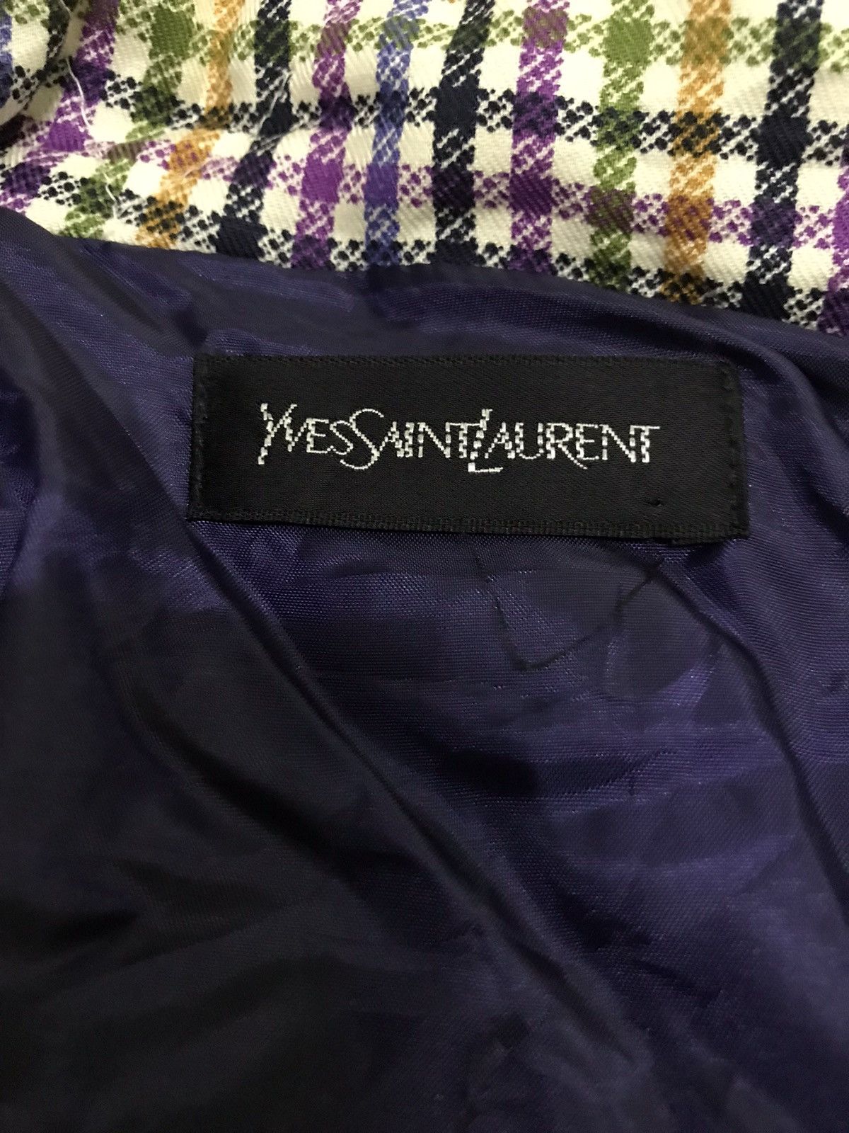 Yves Saint Laurent 🔥Yves Saint Laurent Checkered Multicolor Kimono Cardigan Size US M / EU 48-50 / 2 - 6 Thumbnail