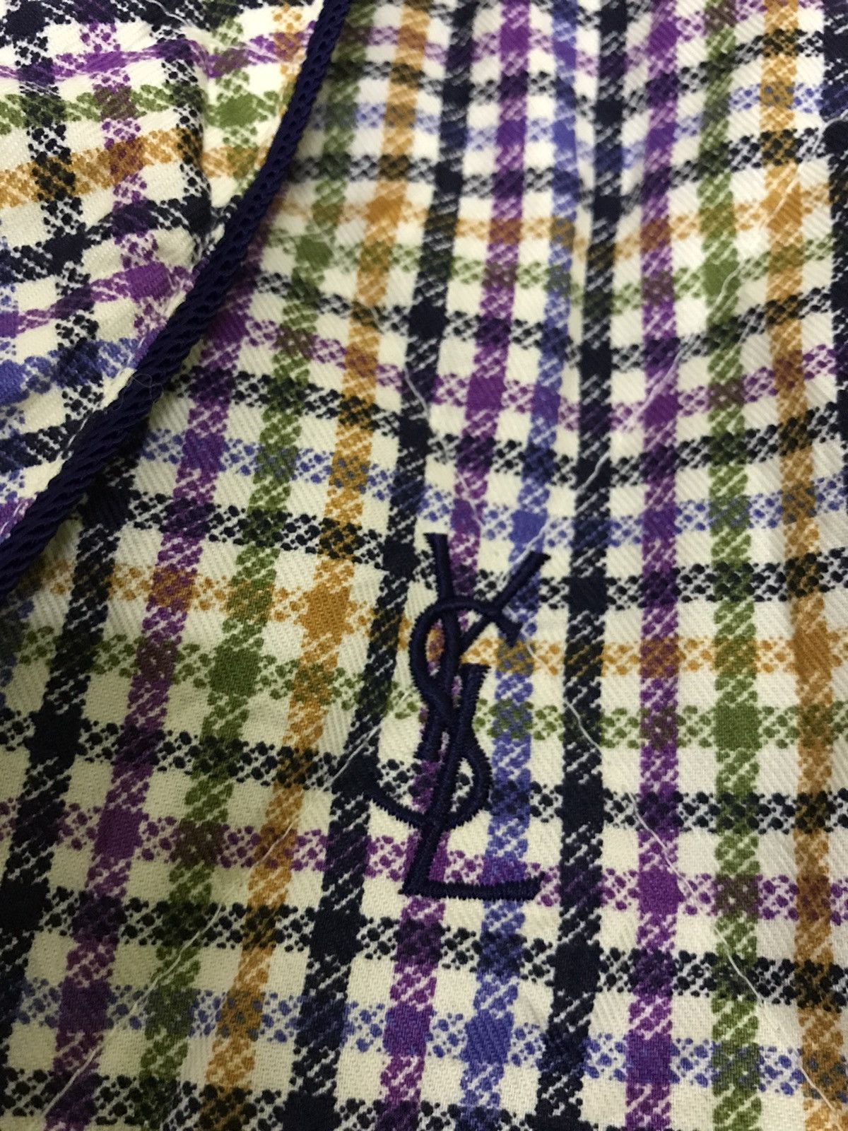 Yves Saint Laurent 🔥Yves Saint Laurent Checkered Multicolor Kimono Cardigan Size US M / EU 48-50 / 2 - 5 Thumbnail