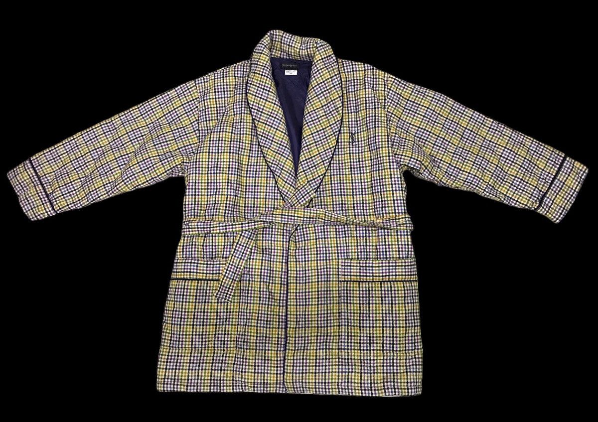 Yves Saint Laurent 🔥Yves Saint Laurent Checkered Multicolor Kimono Cardigan Size US M / EU 48-50 / 2 - 1 Thumbnail