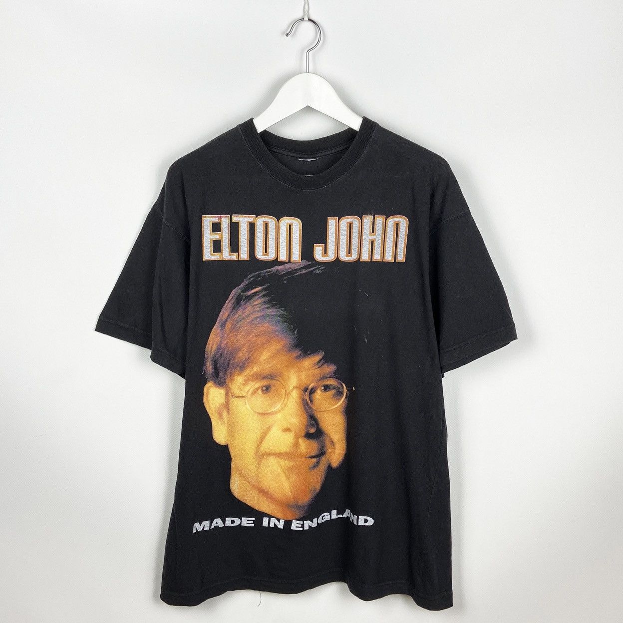 Band Tees × Vintage Vintage 90s Elton John Made in England German tour tee rare Size US XL / EU 56 / 4 - 1 Thumbnail