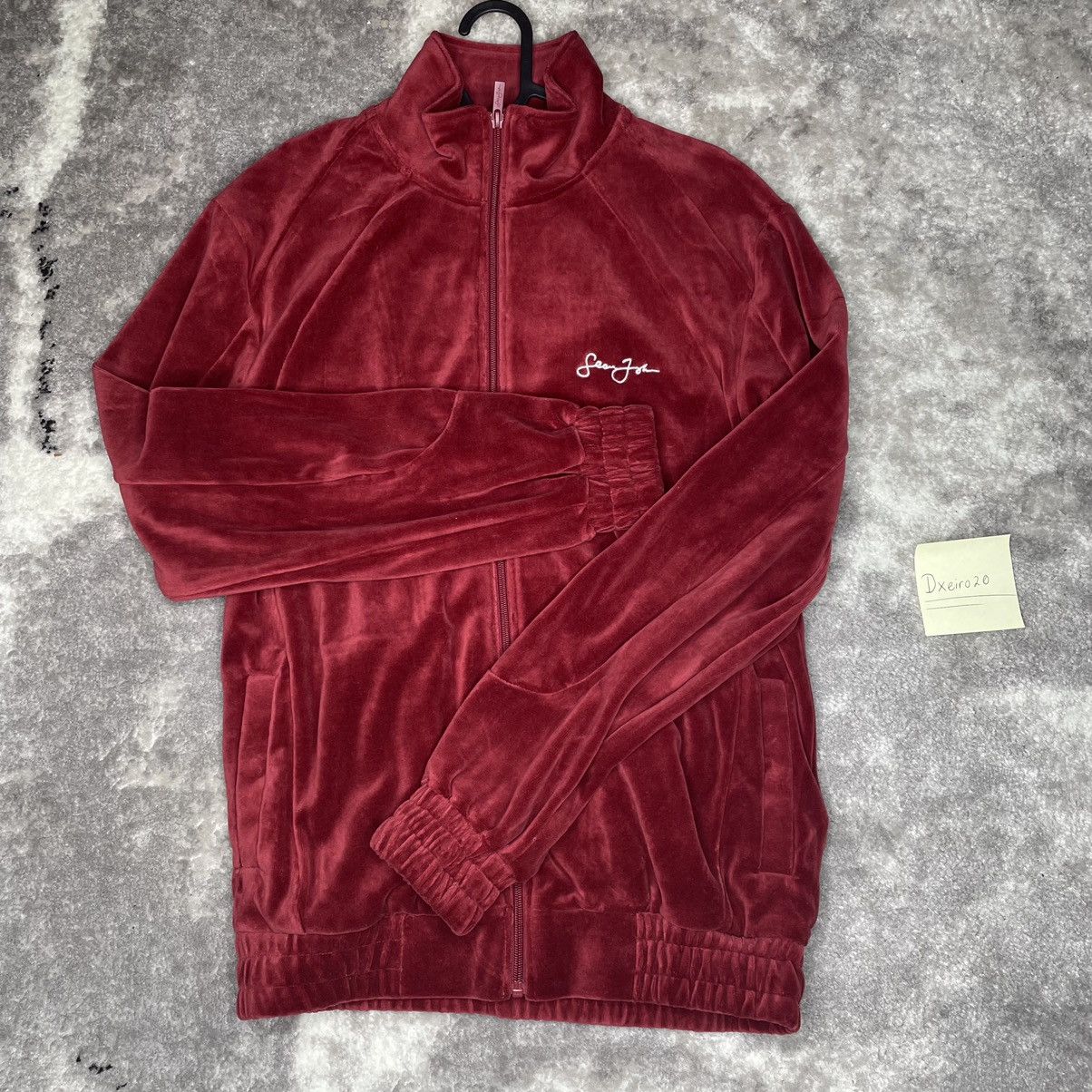 Sean John Sean John Velour Red Jacket | Grailed