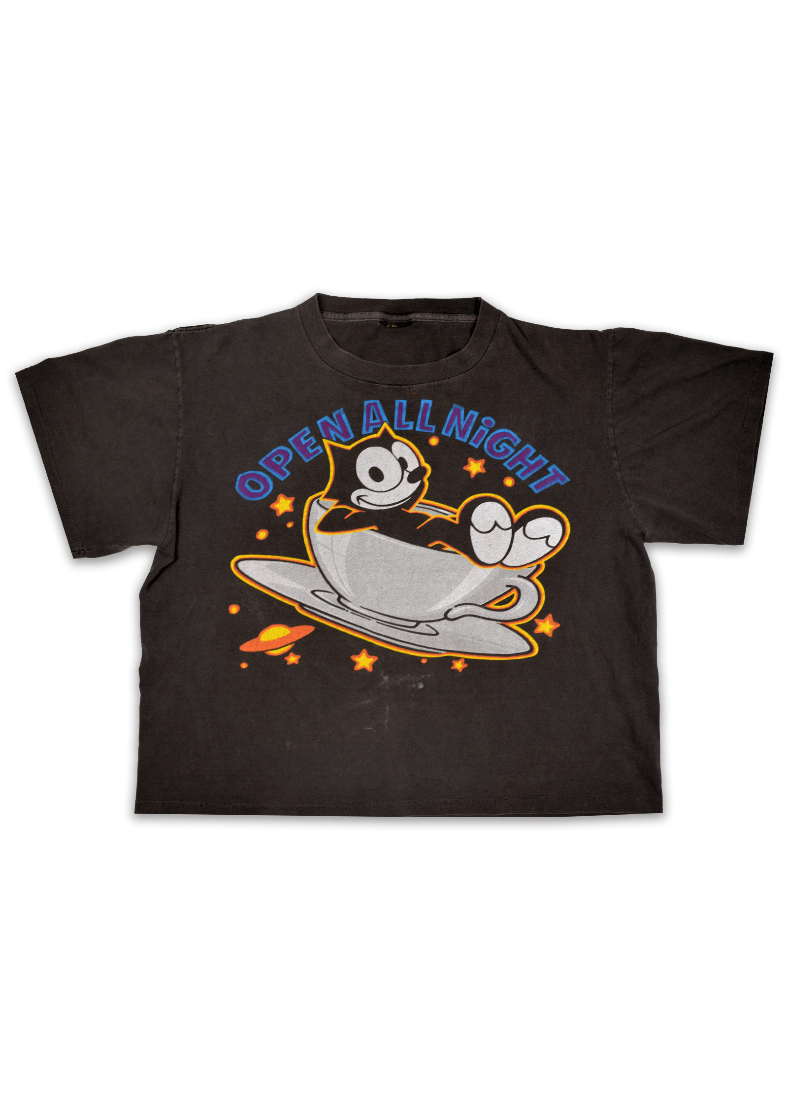 1991 Felix The Cat "Up All Night" Boxy Tee