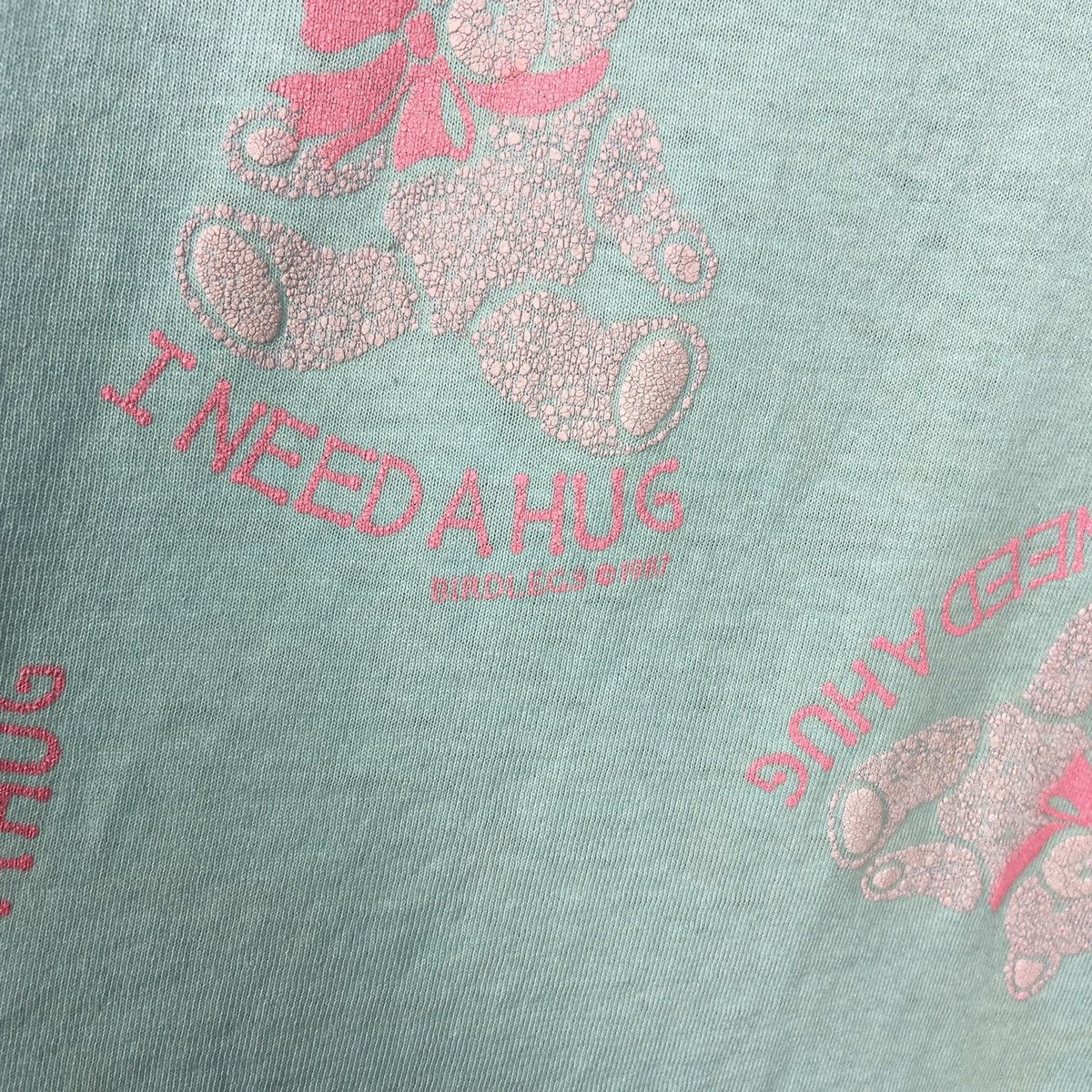 Vintage Vintage 80s 1987 Teddy Bear I need a hug tee Birdlegs single Size US M / EU 48-50 / 2 - 9 Thumbnail