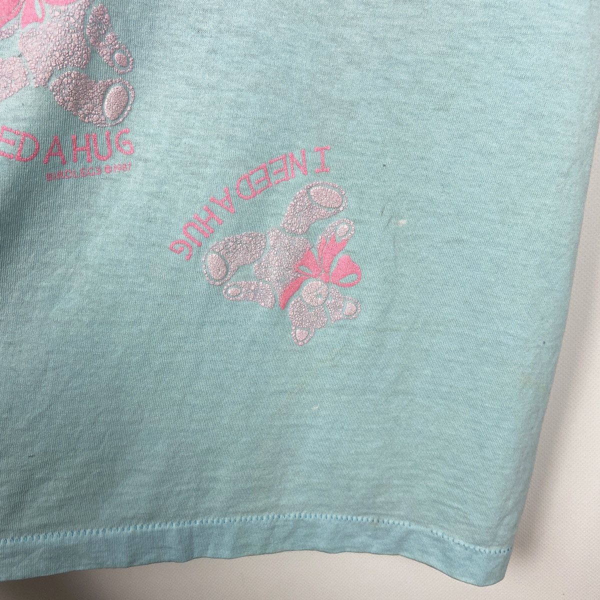 Vintage Vintage 80s 1987 Teddy Bear I need a hug tee Birdlegs single Size US M / EU 48-50 / 2 - 8 Thumbnail