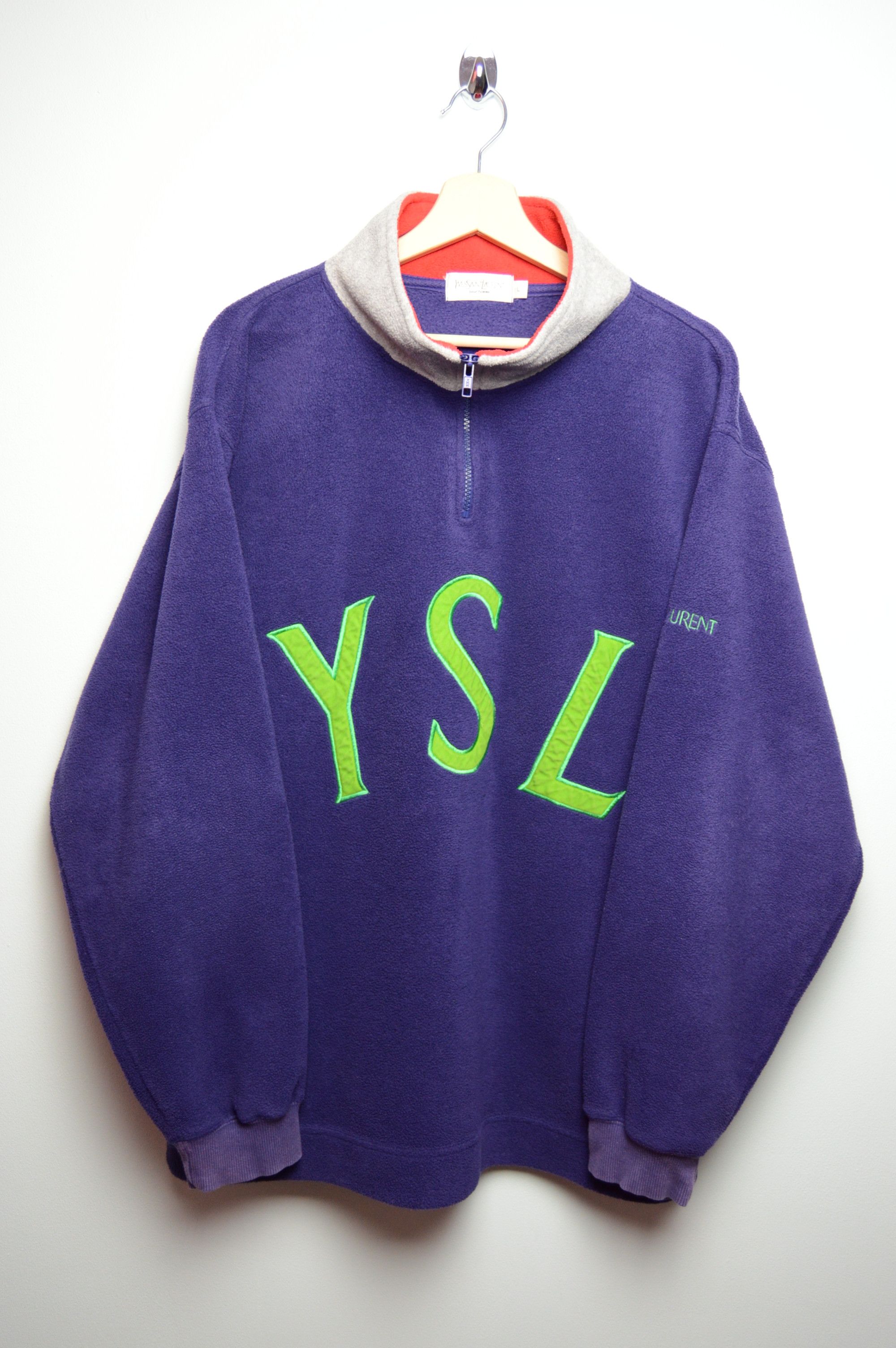 rare vintage ysl fleece