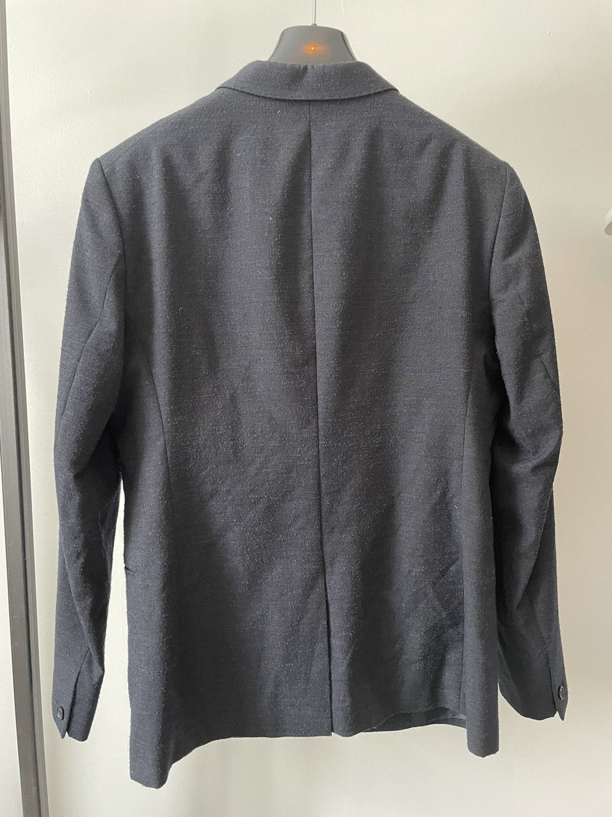 Acne Studios Black & Navy Piled Bouclé Wool Cropped Jet Suit Size 38R - 2 Thumbnail