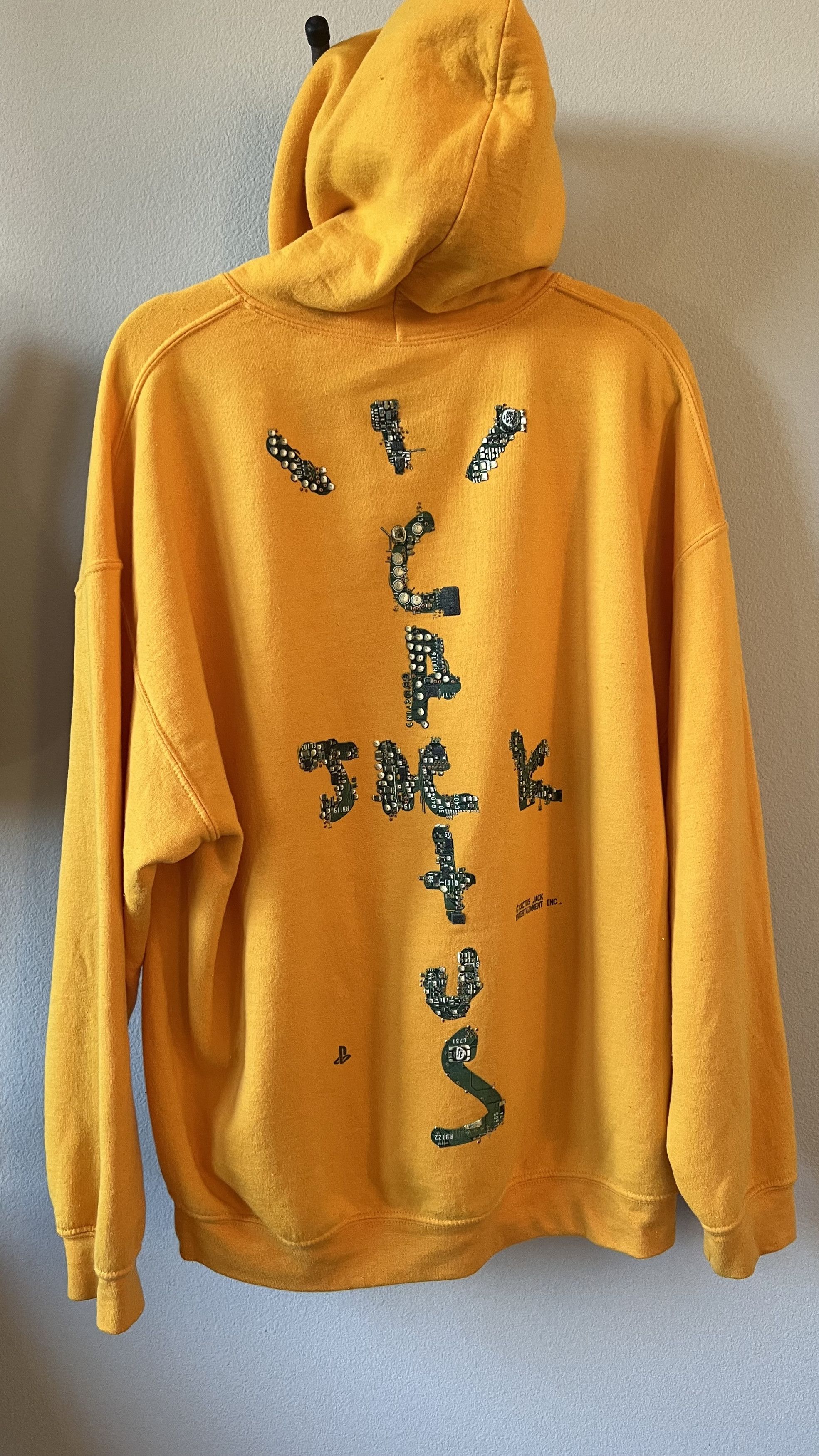 Playstation Travis Scott Yellow Travis Scott Playstation Hoodie Grailed