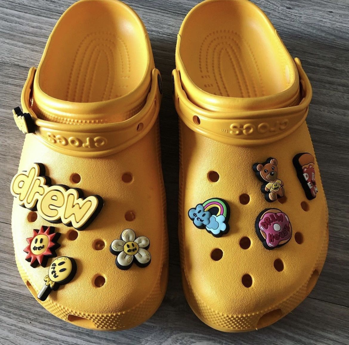 Crocs Drew House X Justin Bieber Crocs - Yellow | Grailed