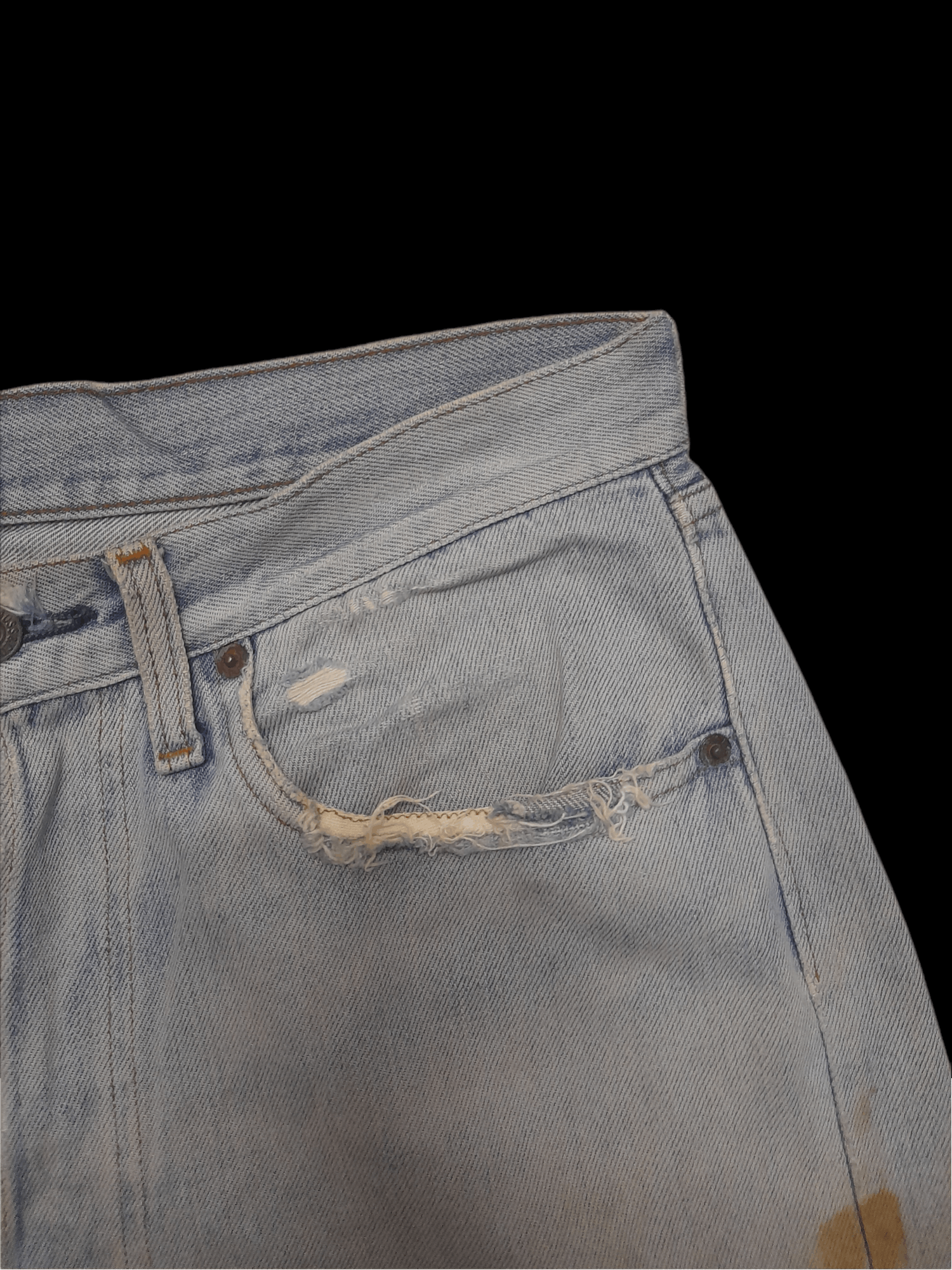 Levi's × Vintage 90s 501 SELVEDGE DENIM 555 USA DISTRESSED (D613) Size US 31 - 5 Thumbnail