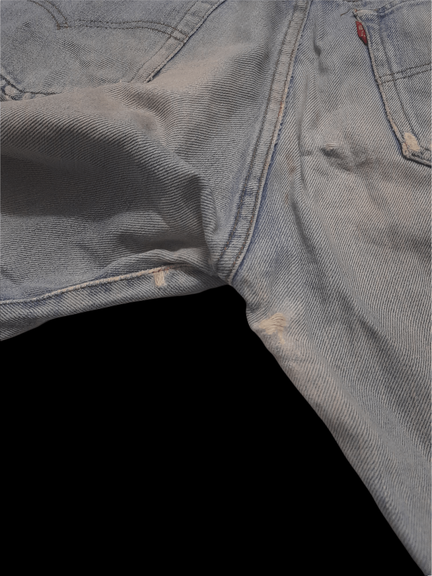 Levi's × Vintage 90s 501 SELVEDGE DENIM 555 USA DISTRESSED (D613) Size US 31 - 9 Thumbnail