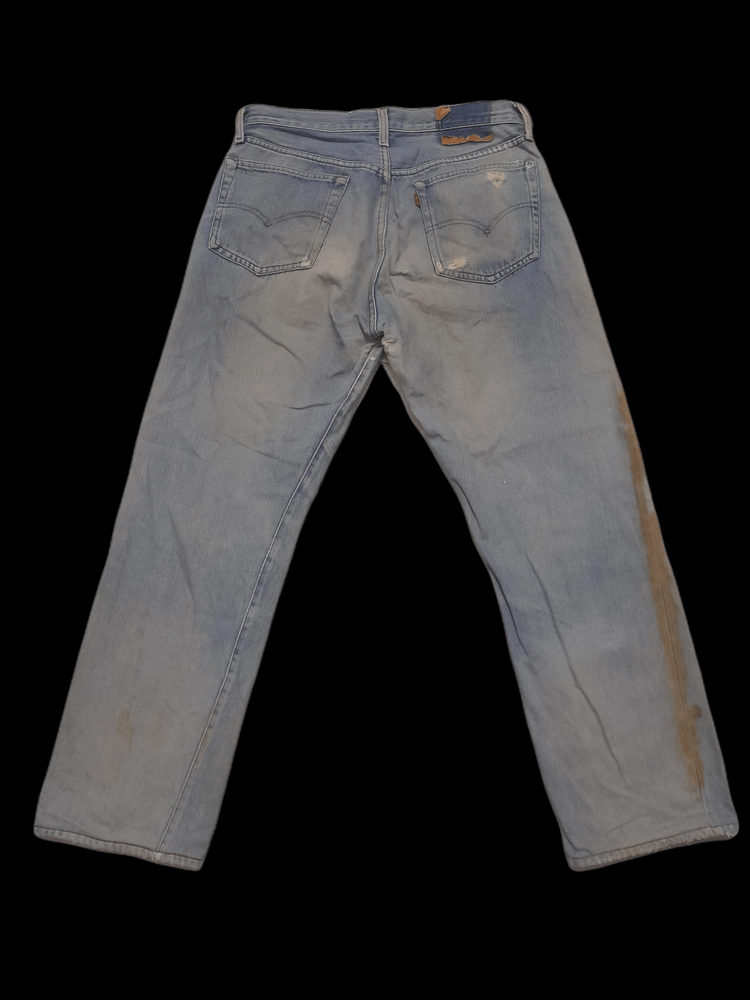 Levi's × Vintage 90s 501 SELVEDGE DENIM 555 USA DISTRESSED (D613) Size US 31 - 1 Thumbnail