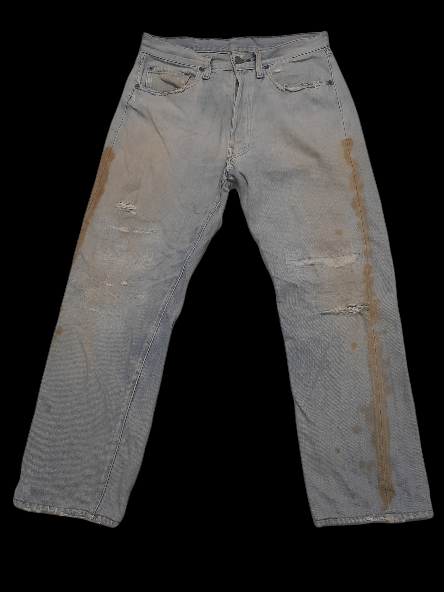 Levi's × Vintage 90s 501 SELVEDGE DENIM 555 USA DISTRESSED (D613) Size US 31 - 2 Thumbnail