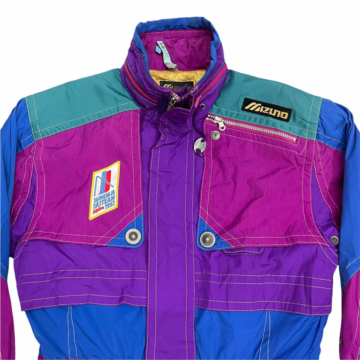 Japanese Brand × Mizuno × Sasquatchfabrix 💥80s Mizuno Skiteam Alpine Winter Multicoloured Jacket Size US M / EU 48-50 / 2 - 3 Thumbnail