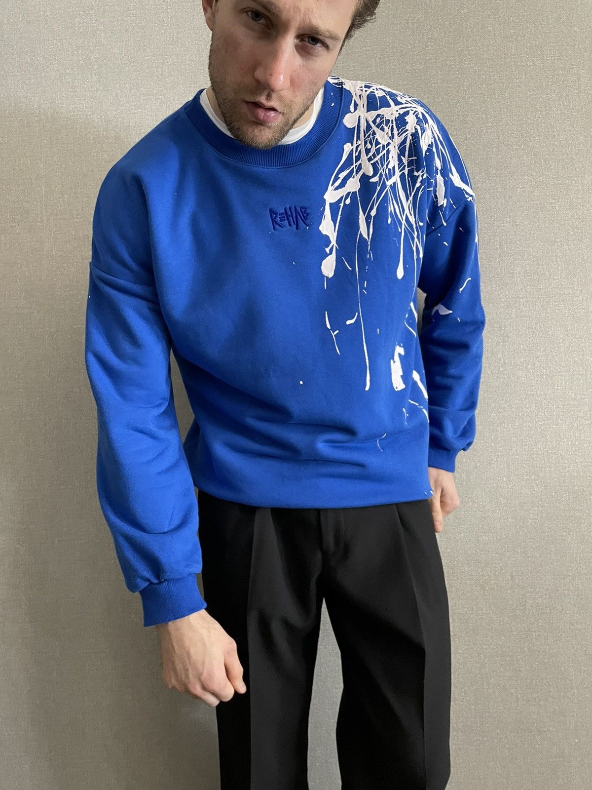 Designer PROJECT REHAB Unisex Oversized Sweatshirt Handmade Size US M / EU 48-50 / 2 - 2 Thumbnail