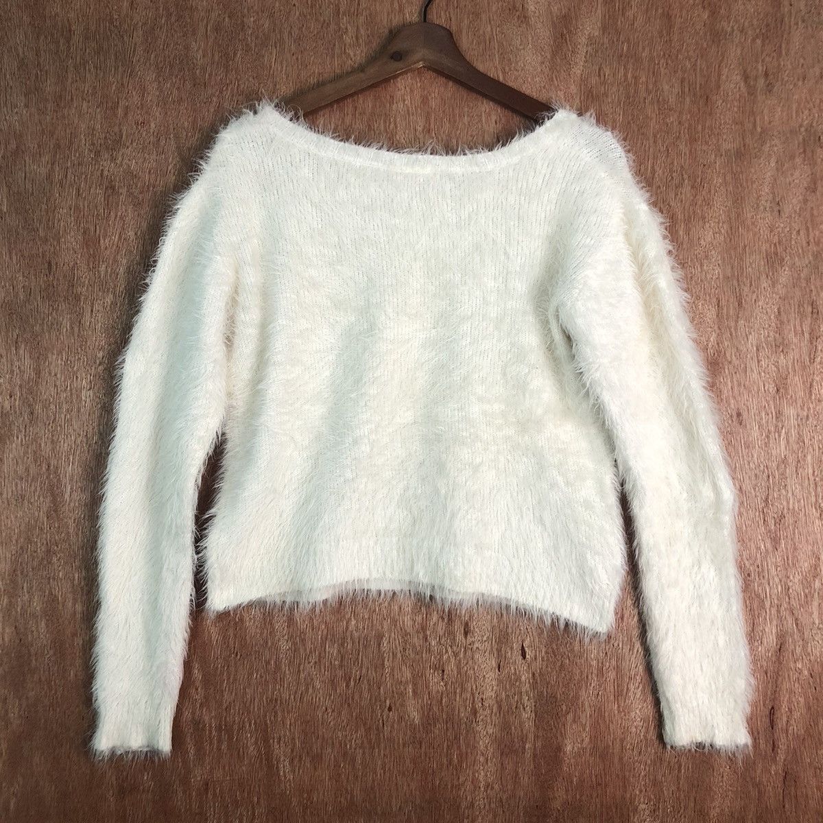 Japanese Brand DLL Colza crop top Mohair Shag Shaggy fur Knitwear #c228 Size S / US 4 / IT 40 - 9 Thumbnail