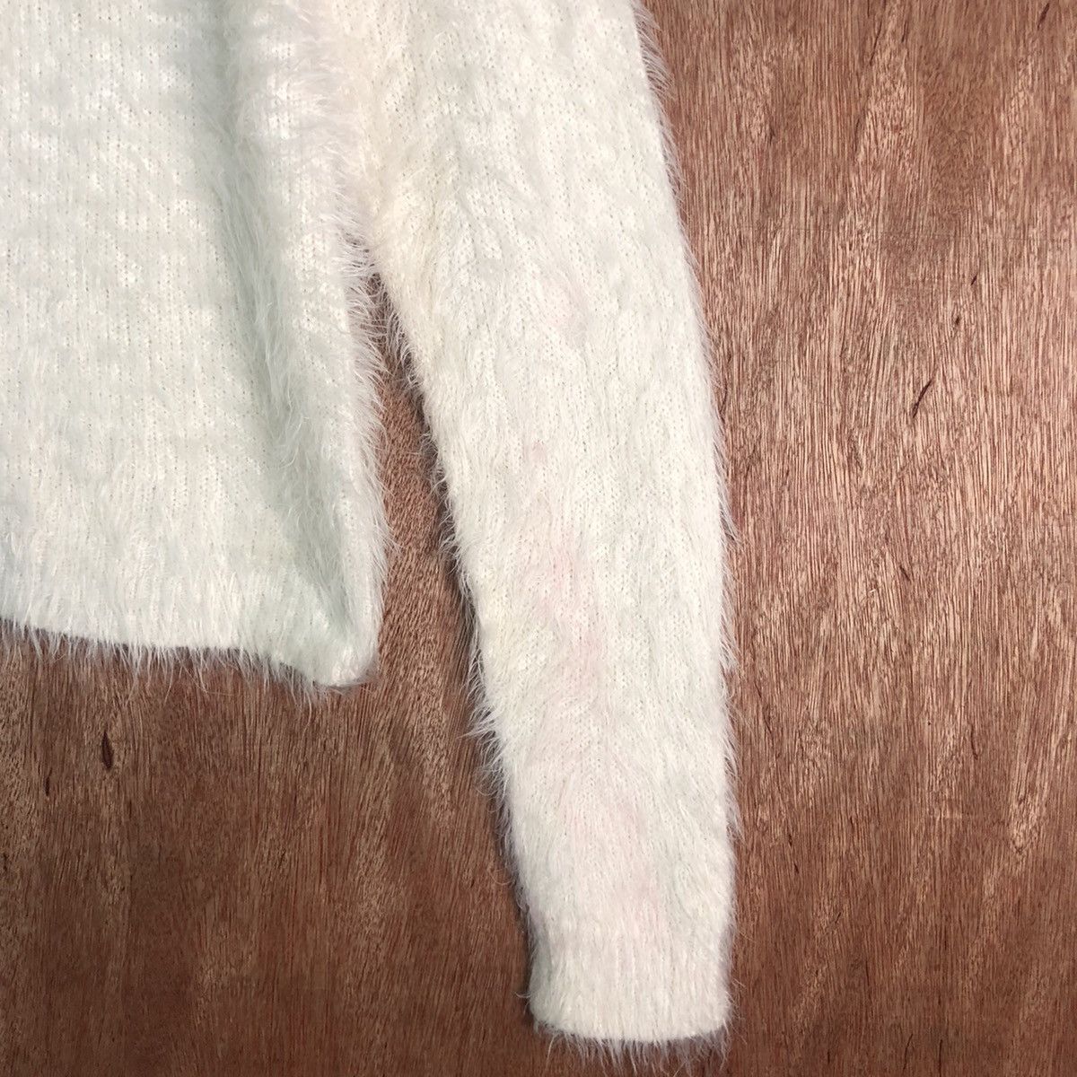 Japanese Brand DLL Colza crop top Mohair Shag Shaggy fur Knitwear #c228 Size S / US 4 / IT 40 - 4 Thumbnail