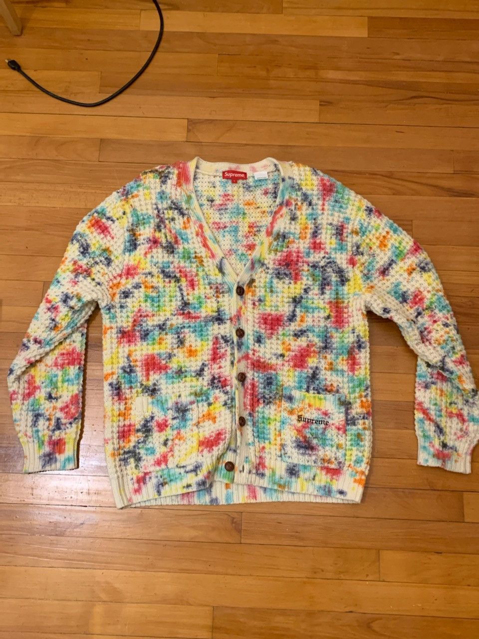 Supreme Waffle Knit Cardigan Tie Dye - カーディガン