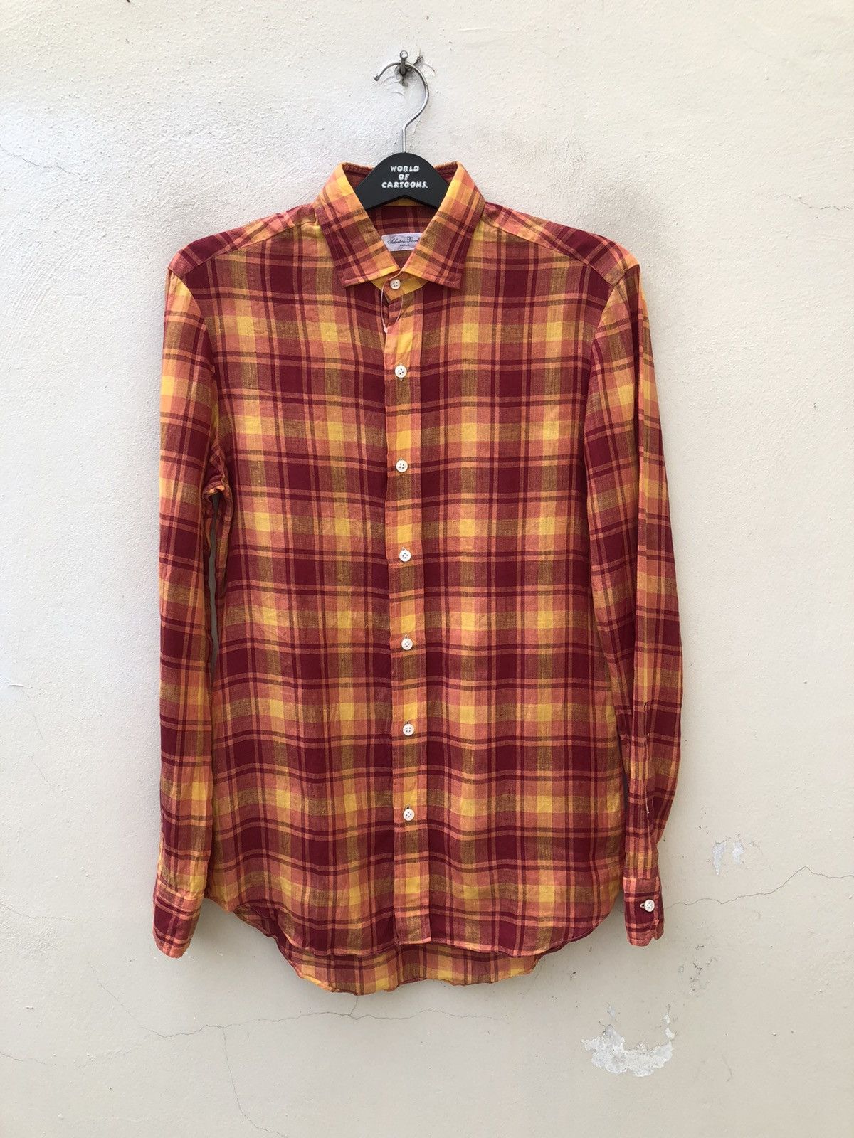 Salvatore Piccolo Salvatore Piccolo Napoli Checks Linen Shirt Size US M / EU 48-50 / 2 - 1 Thumbnail