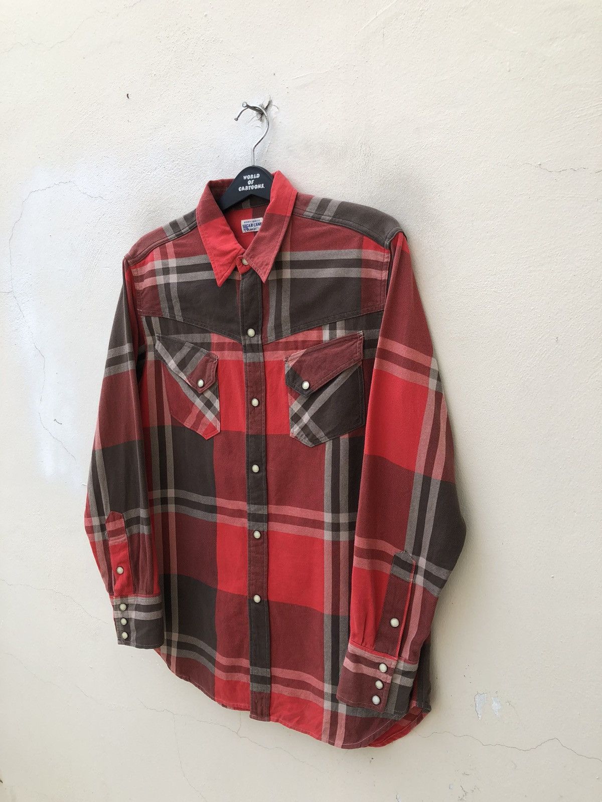 Sugar Cane Vintage Sugar Cane Checks Flannel Western Shirt Size US L / EU 52-54 / 3 - 4 Thumbnail