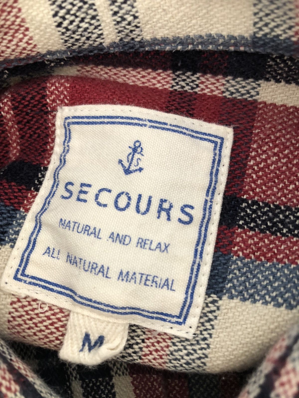 Vintage SECOURS Japan All Natural Material Checks Flannel Shirt Size US S / EU 44-46 / 1 - 11 Thumbnail