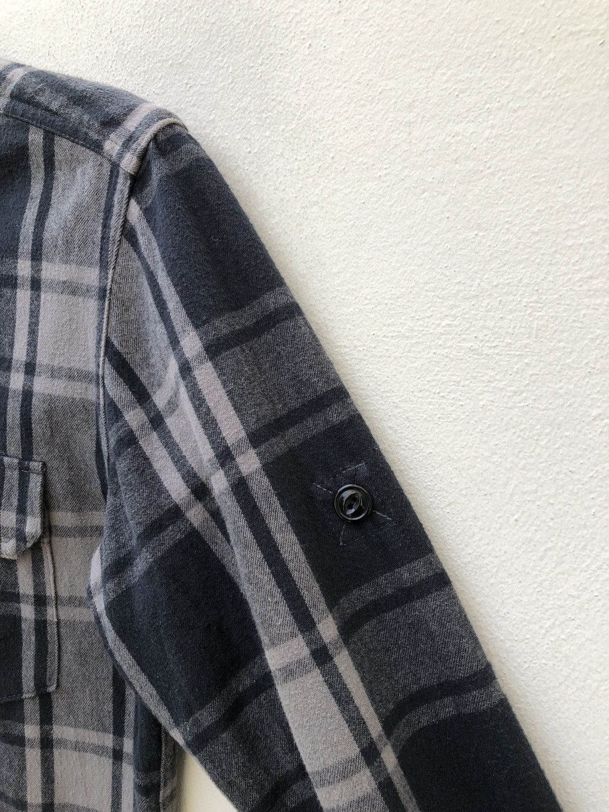 roarguns Coal Black Japan Cow Leather Outlaws Flannel Shirt Size US S / EU 44-46 / 1 - 11 Thumbnail